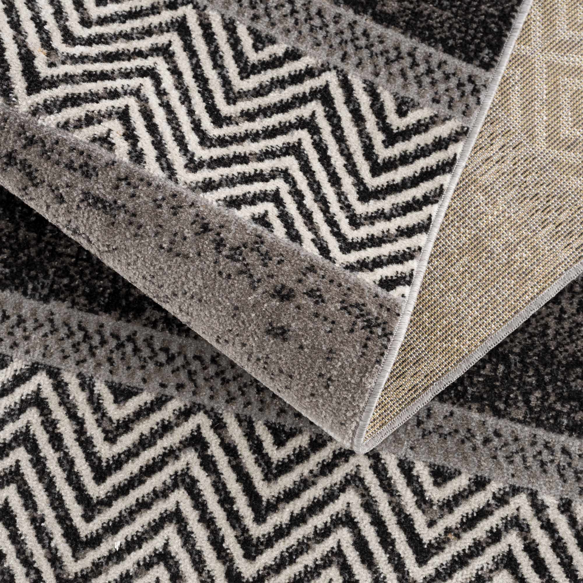 Milo Washable Area Rug  Geometric Design, Machine Woven, 100% Polyester