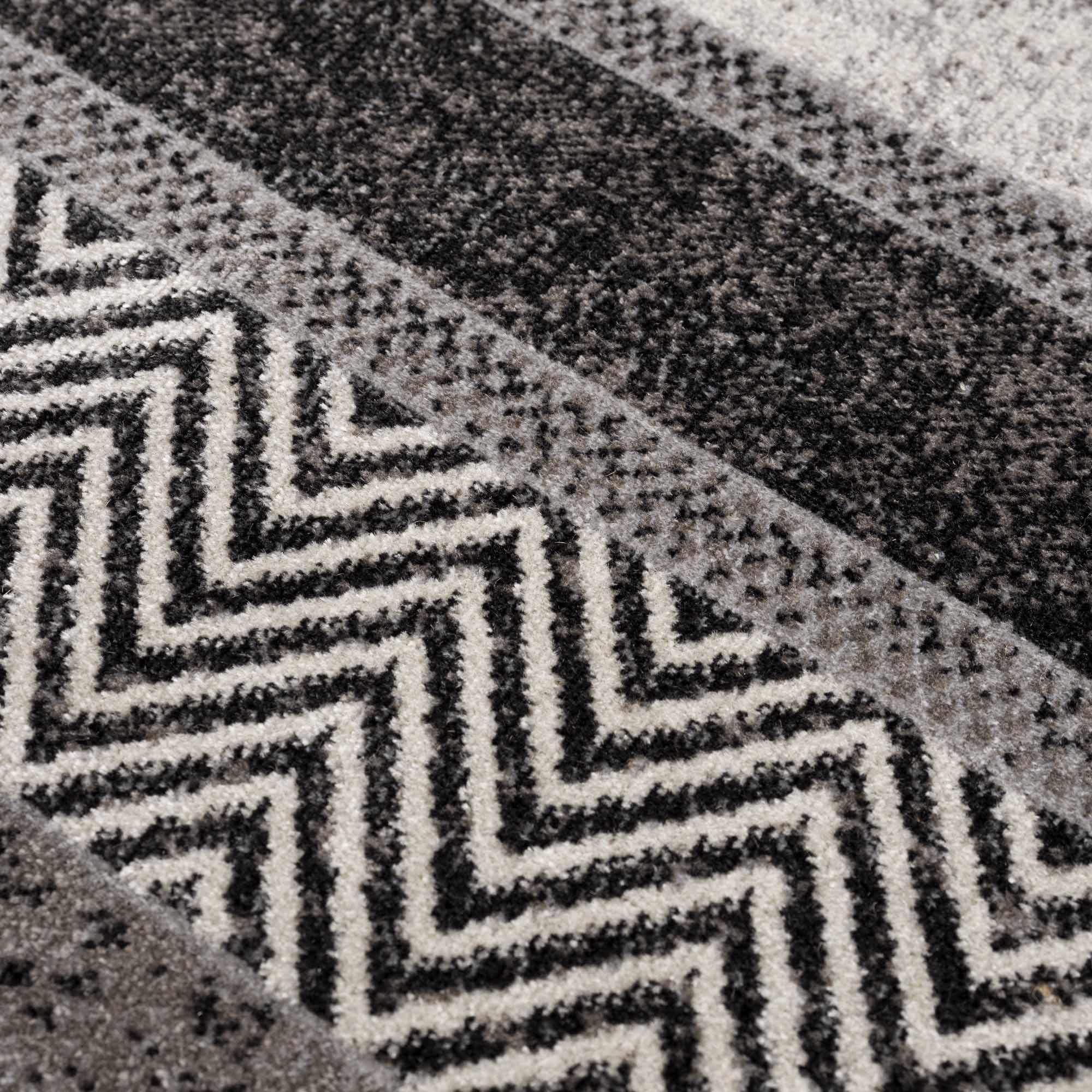 Milo Washable Area Rug  Geometric Design, Machine Woven, 100% Polyester