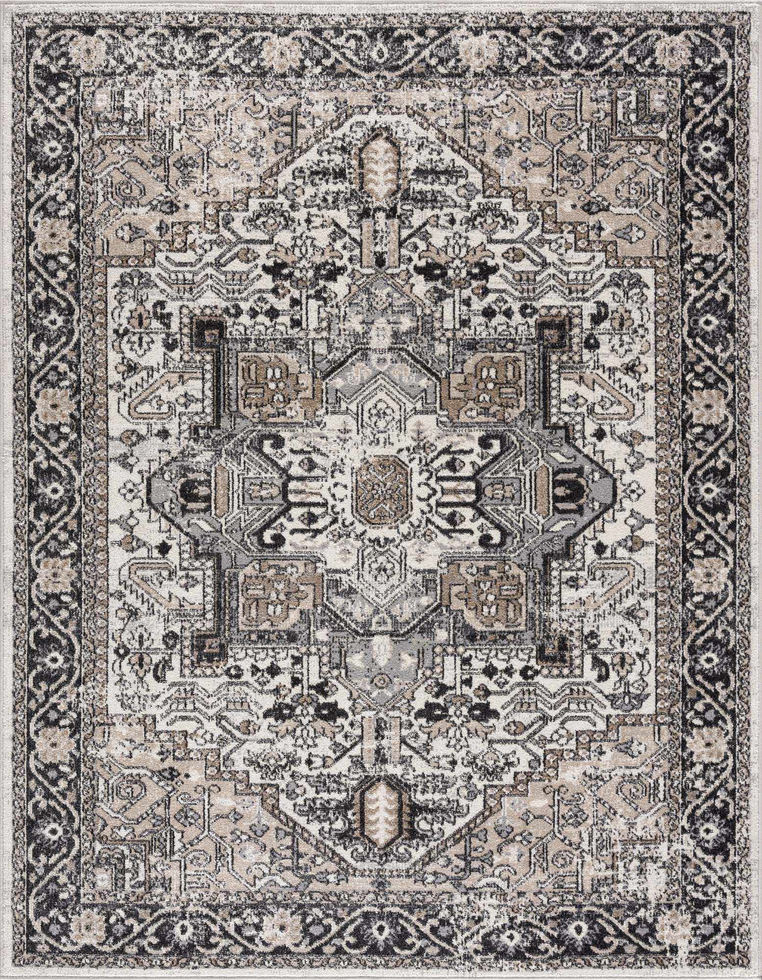Cavara Area Rug  Washable  Traditional Style, Low Pile