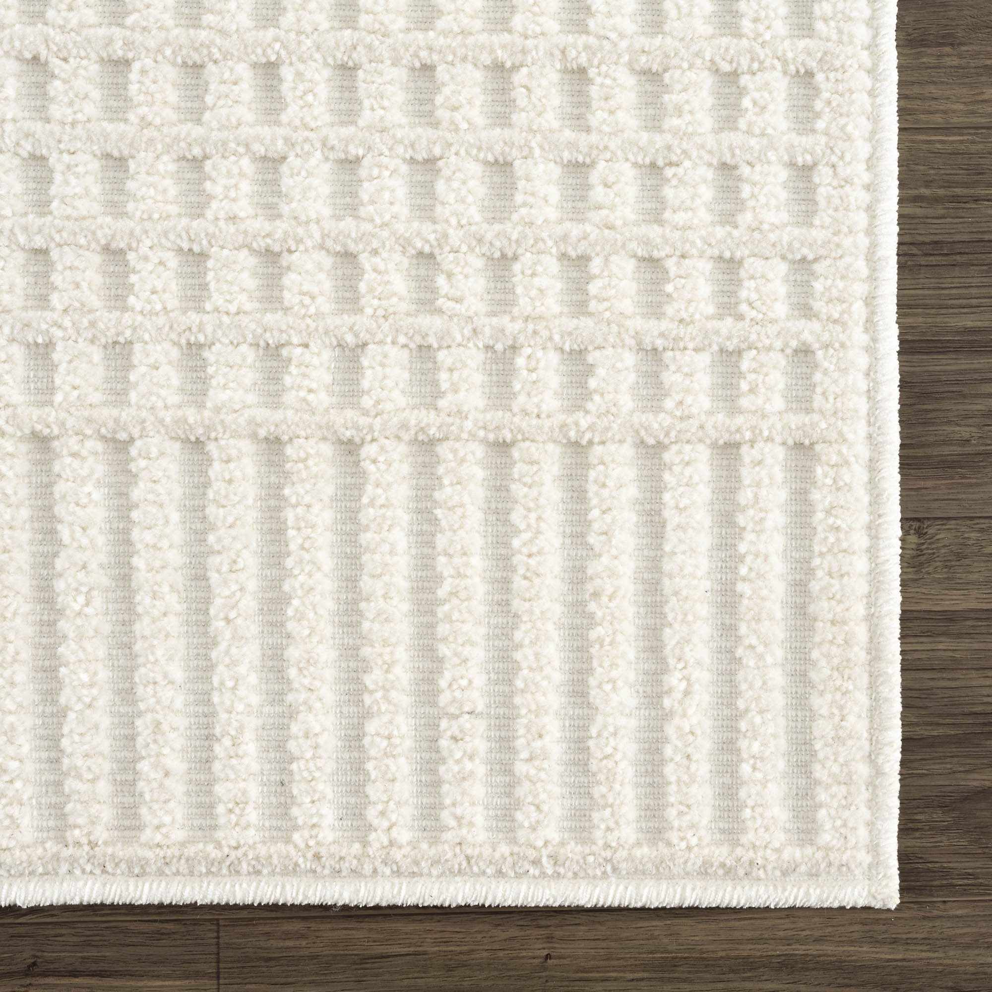 Rhett Area Rug Machine Woven Medium Pile Washable White