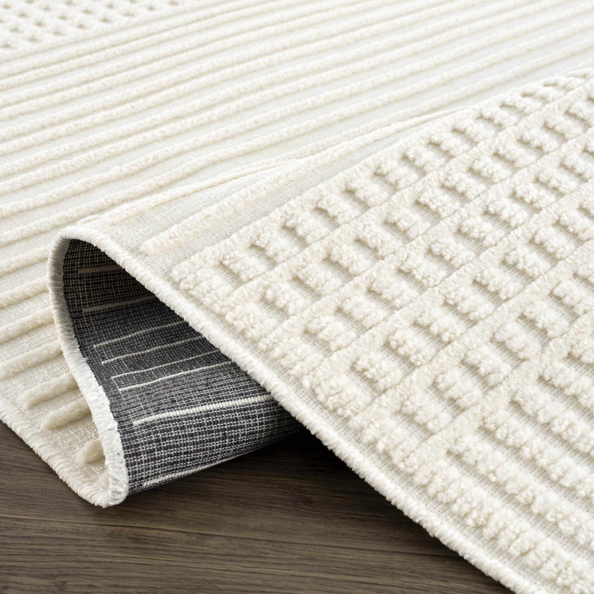 Rhett Area Rug Machine Woven Medium Pile Washable White
