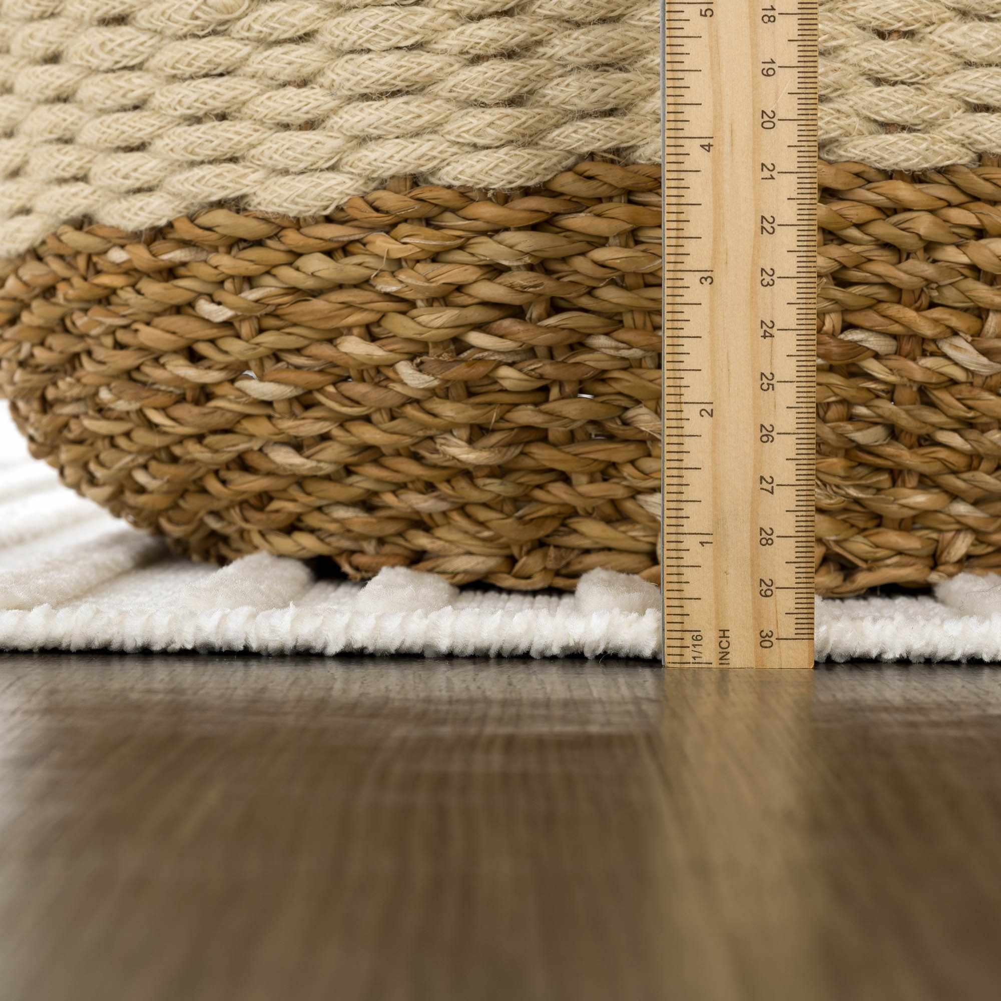 Rhett Area Rug Machine Woven Medium Pile Washable White