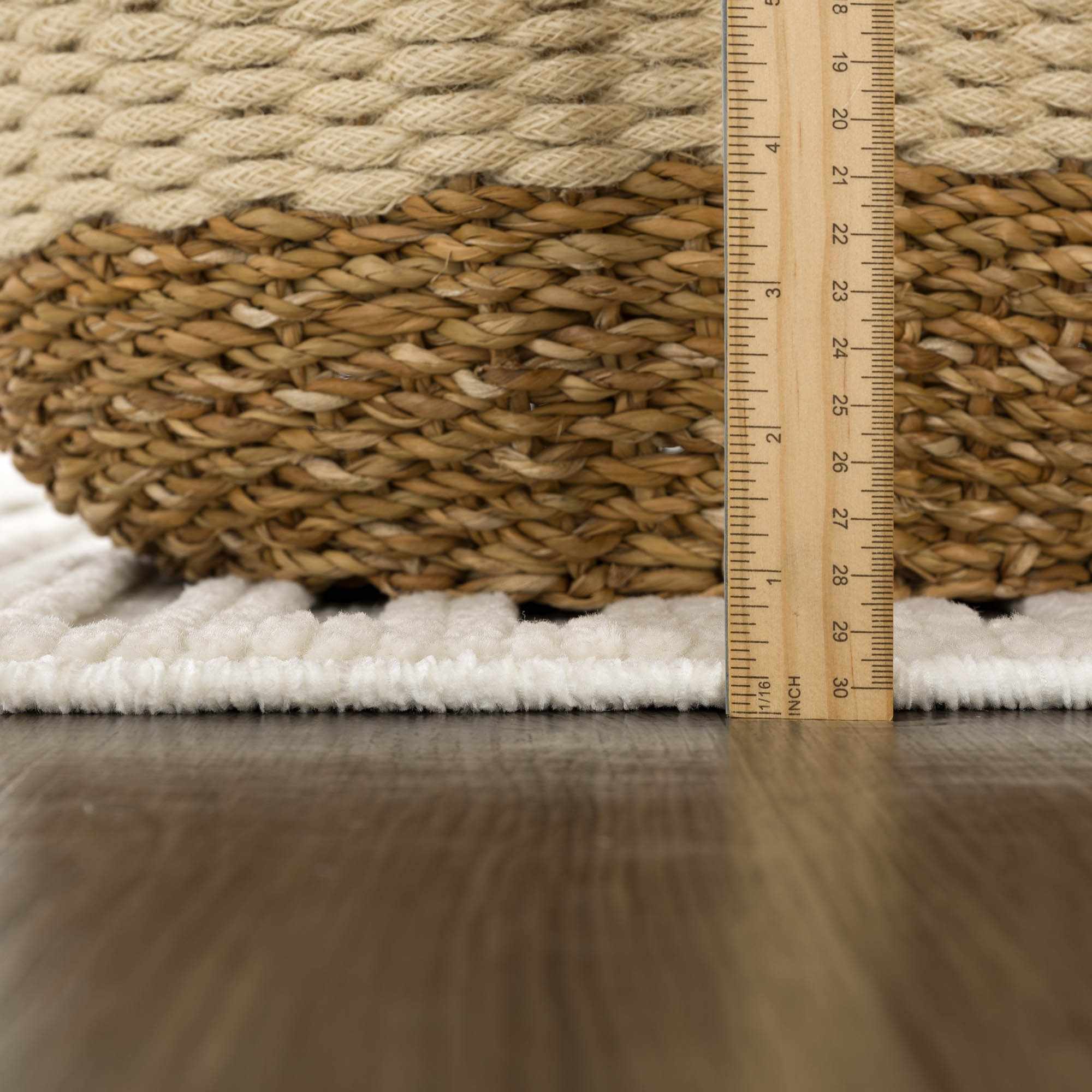 Davo 3D Rug Machine Washable Medium Pile Off-White