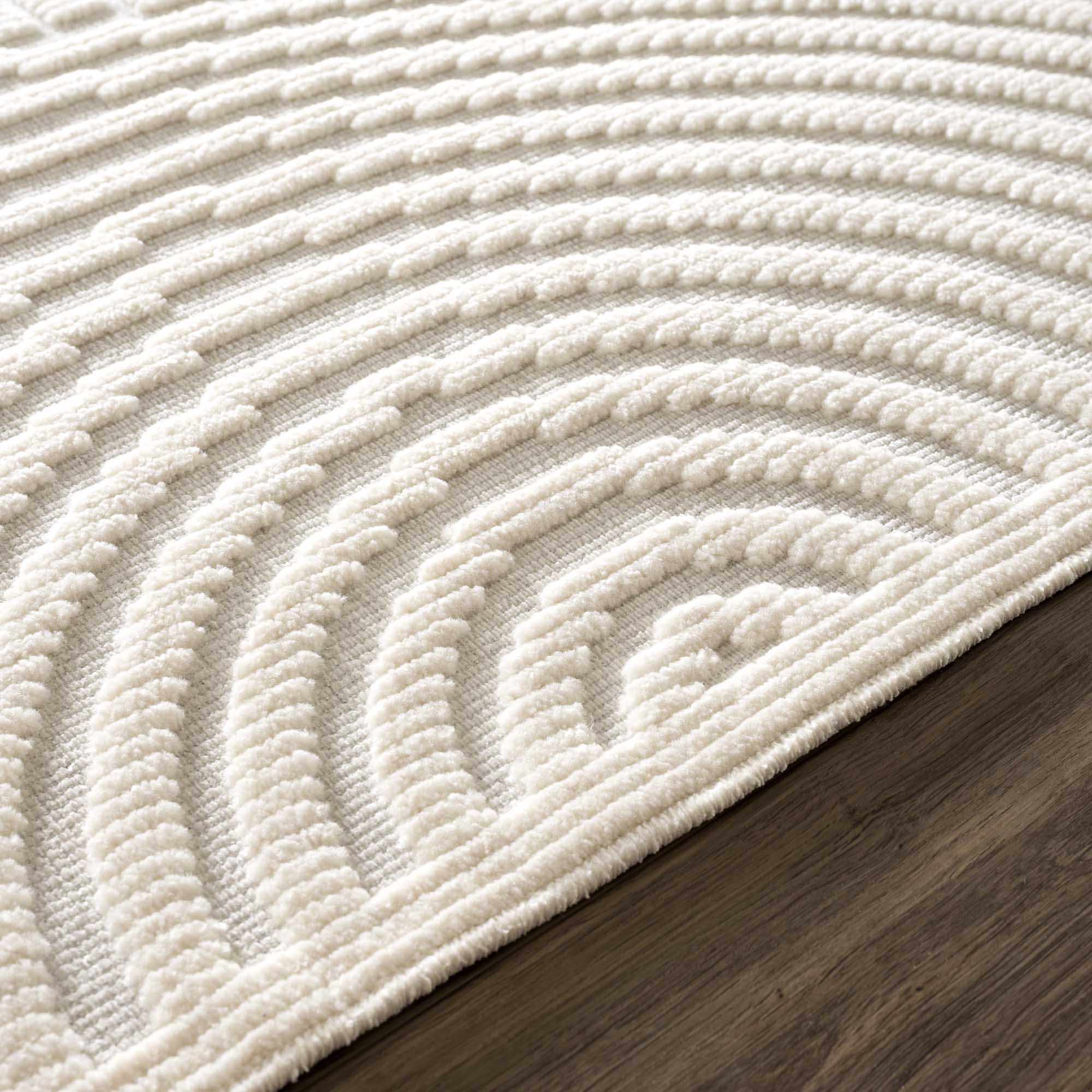 Davo 3D Rug Machine Washable Medium Pile Off-White