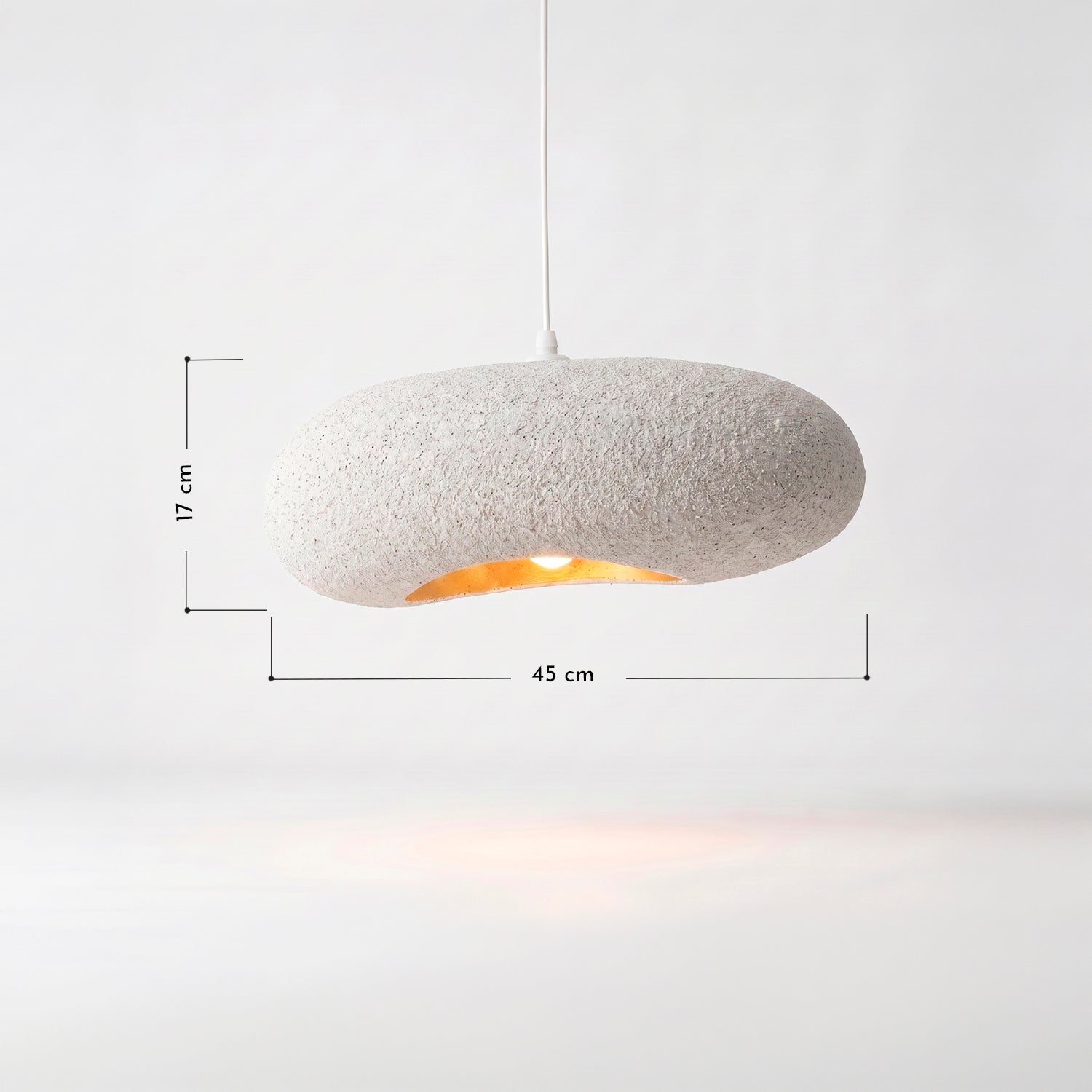 Bela Ceiling Lamp | Speckled White, Organic Texture 45 cm