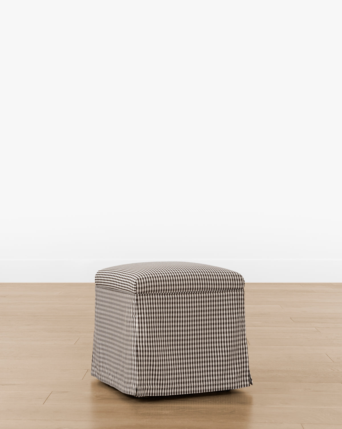 Luna Ottoman  Faux Slip Skirt  Allspice Gingham
