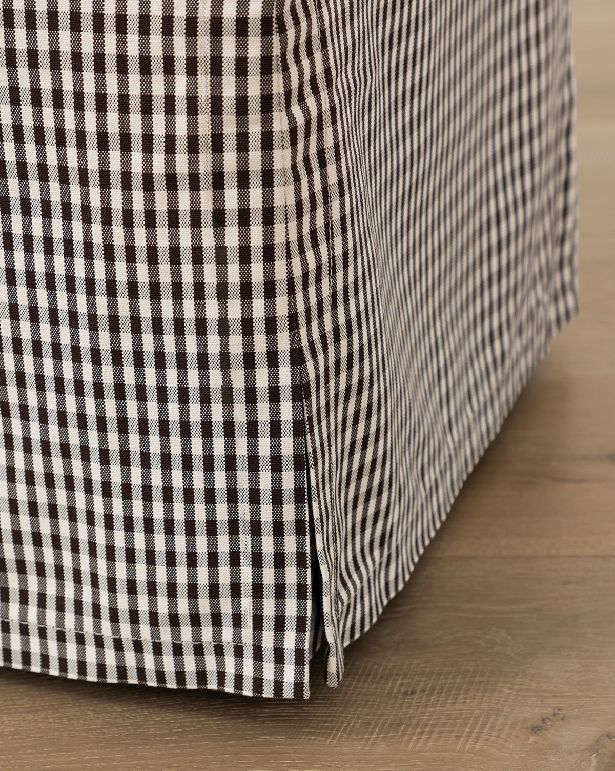 Luna Ottoman  Faux Slip Skirt  Allspice Gingham