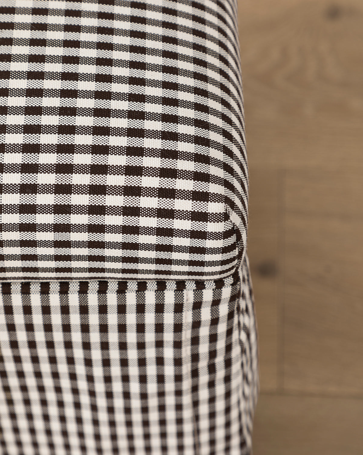 Luna Ottoman  Faux Slip Skirt  Allspice Gingham