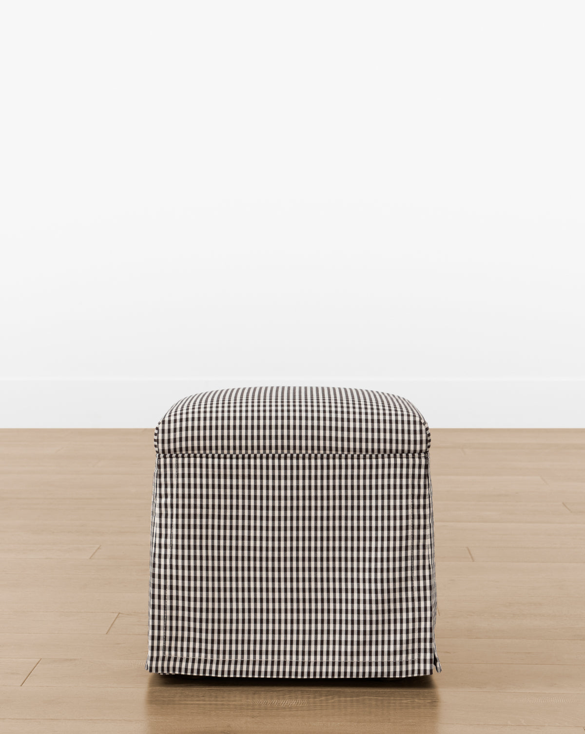 Luna Ottoman  Faux Slip Skirt  Allspice Gingham