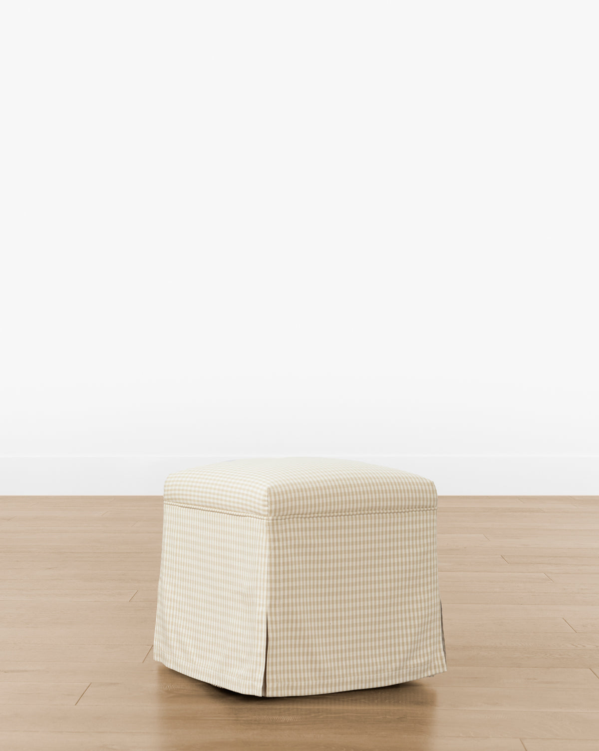 Luna Ottoman  Faux Slip Skirt  Allspice Gingham