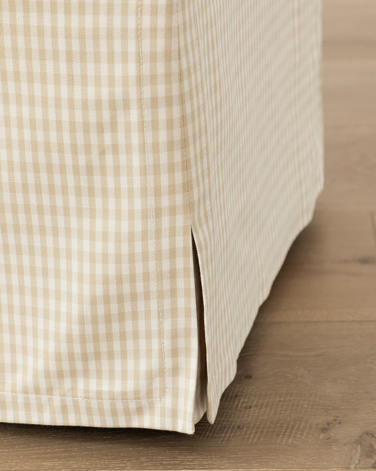 Luna Ottoman  Faux Slip Skirt  Allspice Gingham