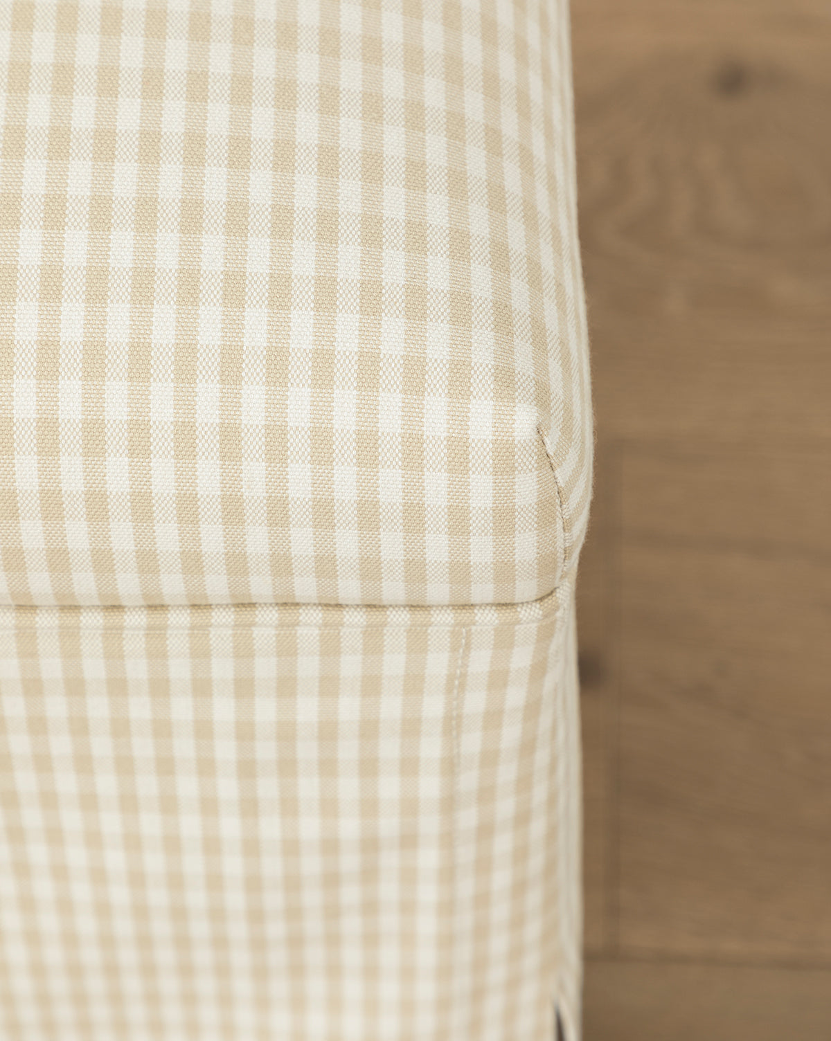 Luna Ottoman  Faux Slip Skirt  Allspice Gingham