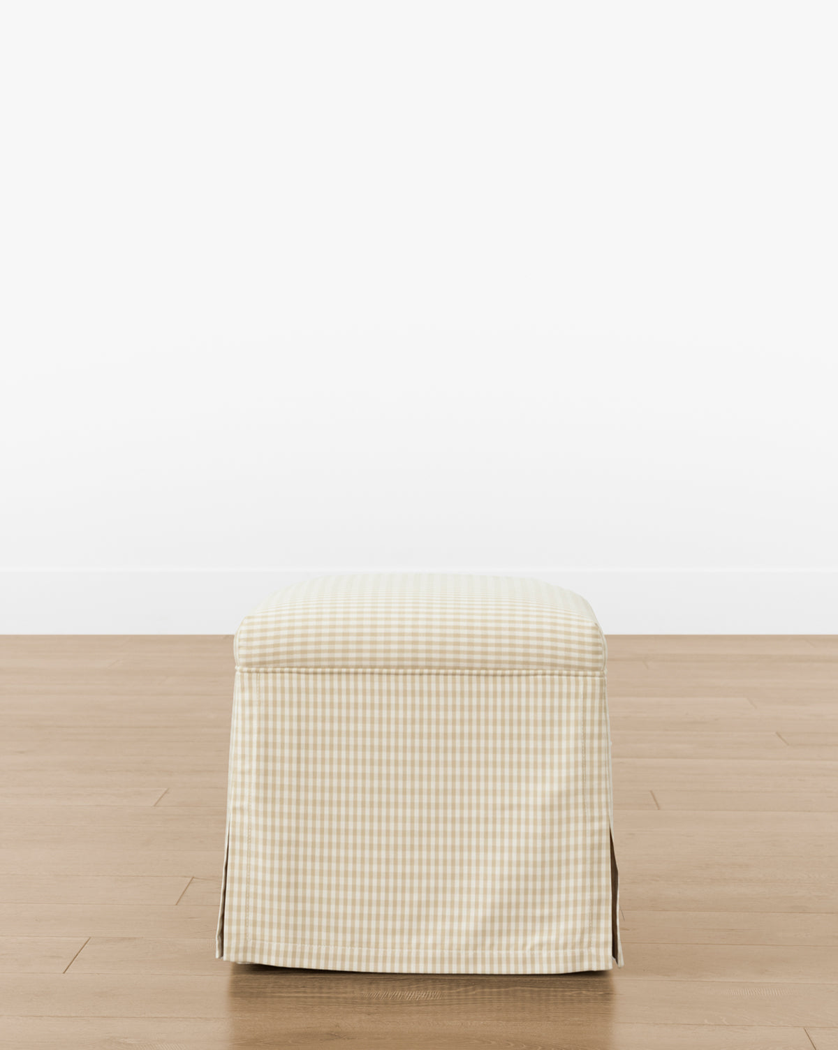 Luna Ottoman  Faux Slip Skirt  Allspice Gingham