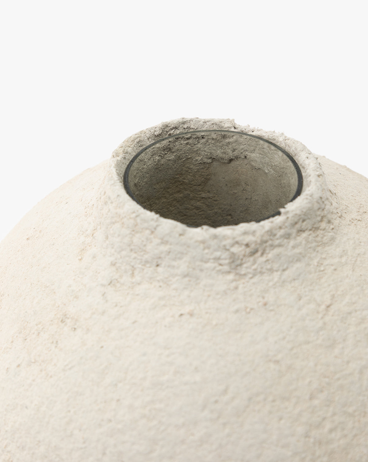 Luma Paper Mache Vase  Earthy Finish, Sculptural Design