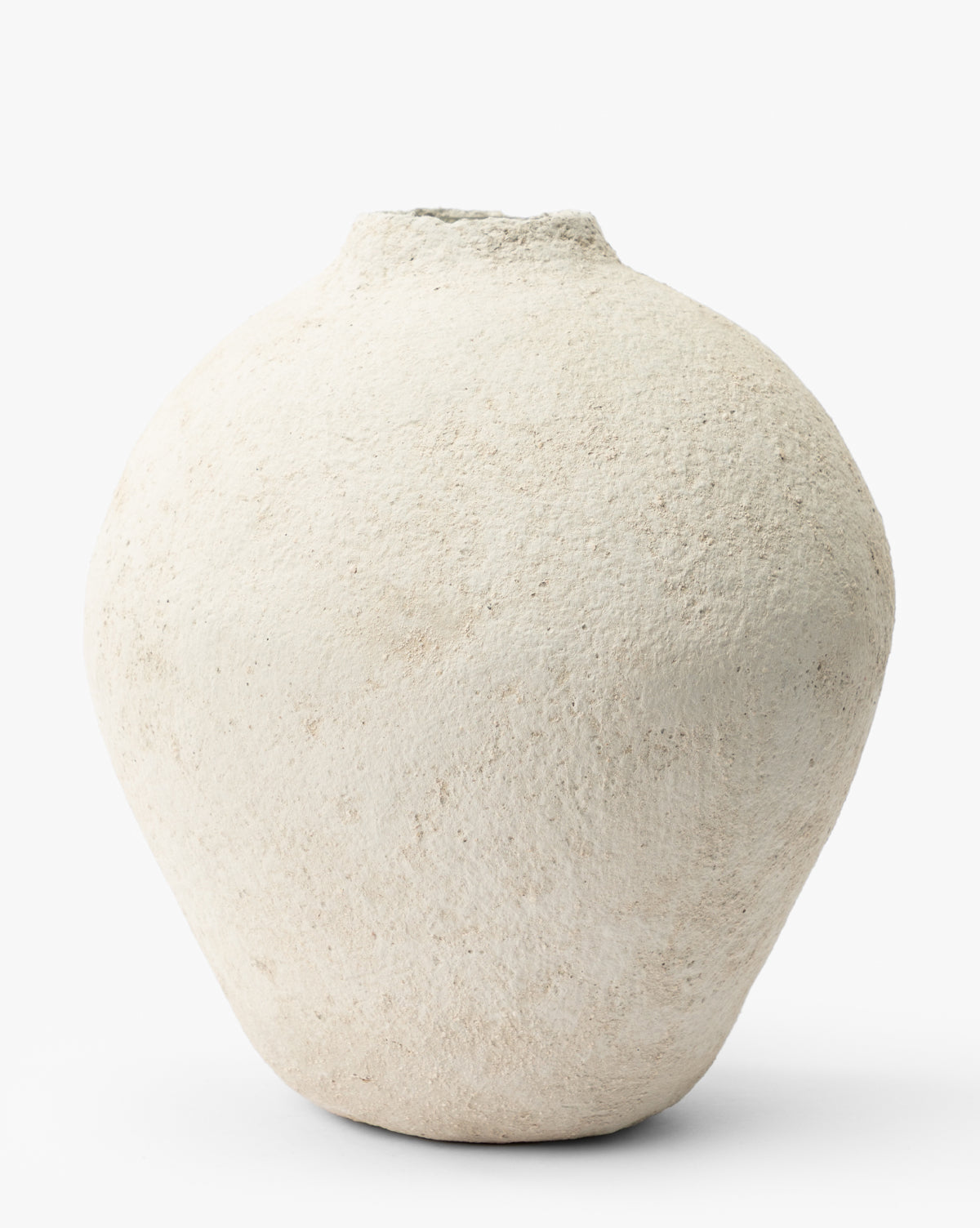 Luma Paper Mache Vase  Earthy Finish, Sculptural Design
