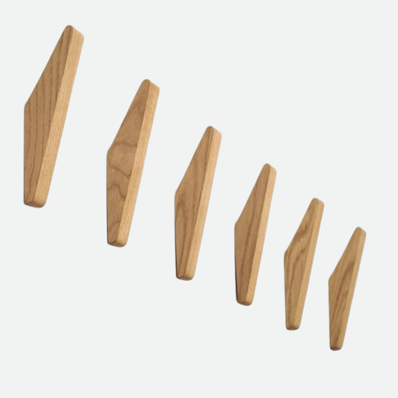Bela Wandhaken Set van 2 | Handgemaakt Hout, Duurzaam