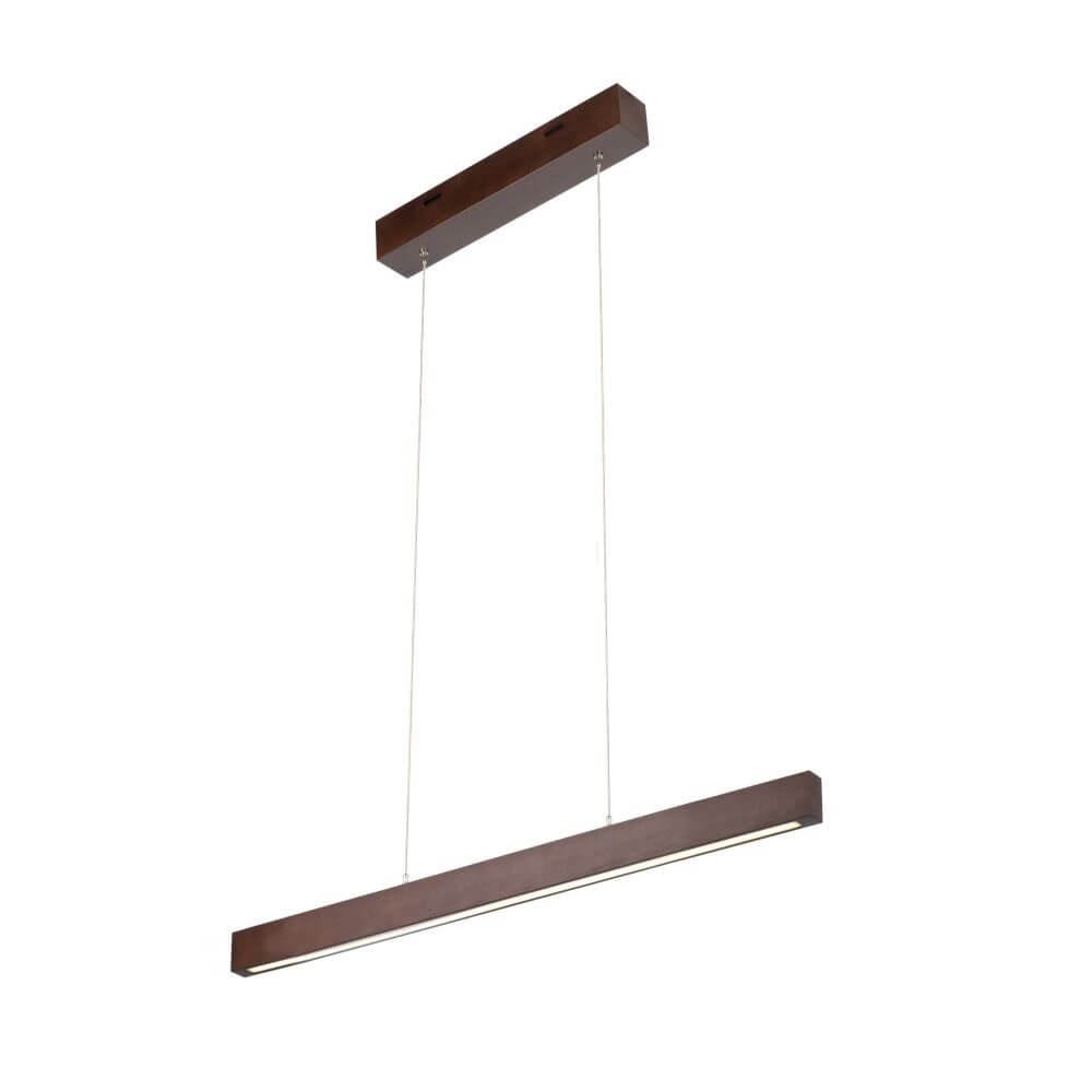 Brio LED Pendant Light | Touch Dimmer, Walnut 80cm