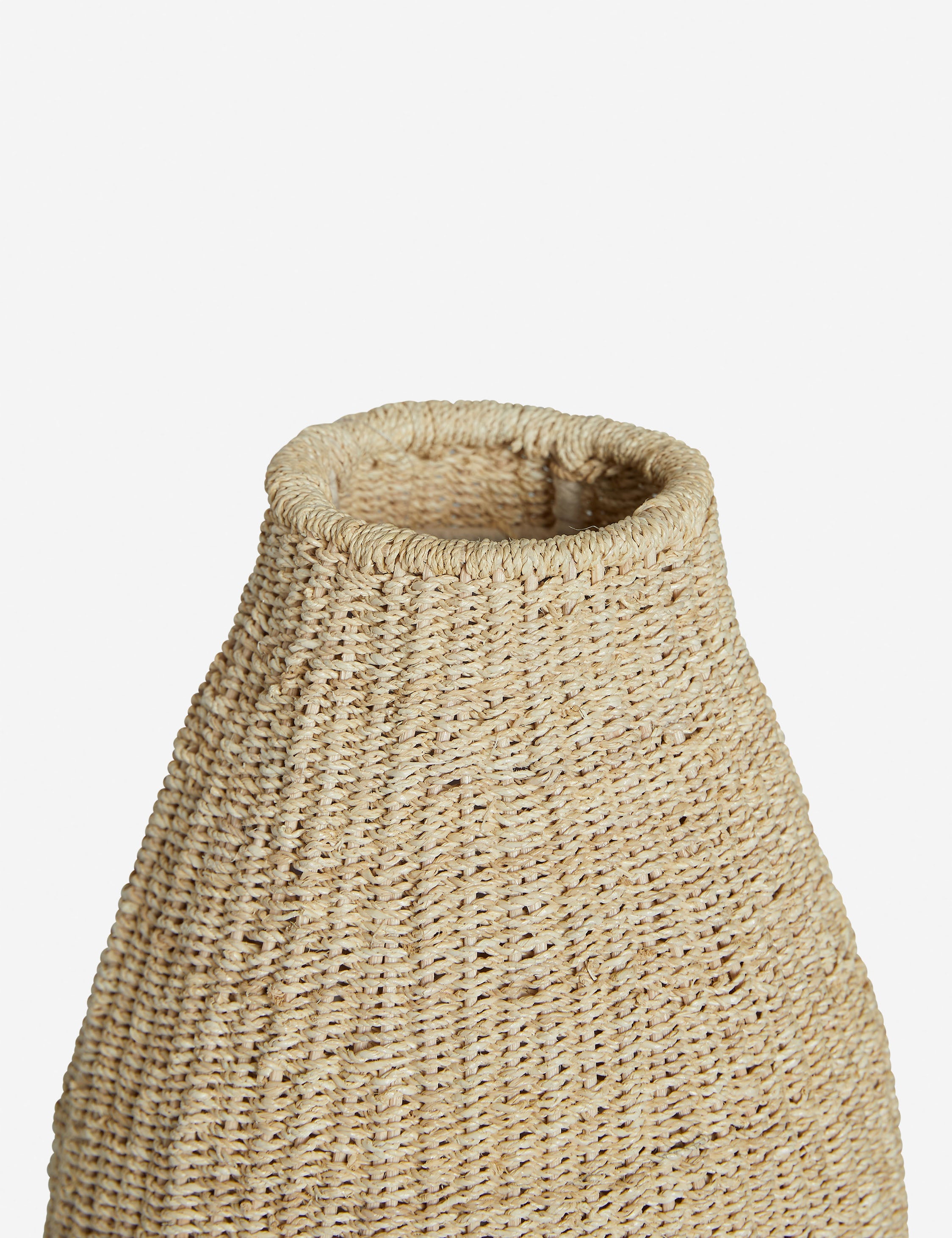 Luna Decorative Floor Vase | Artisanal Weave, Natural Fiber