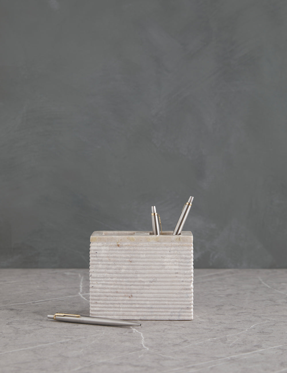 Bela Limestone Bath Accessory | Etched Stone Surface