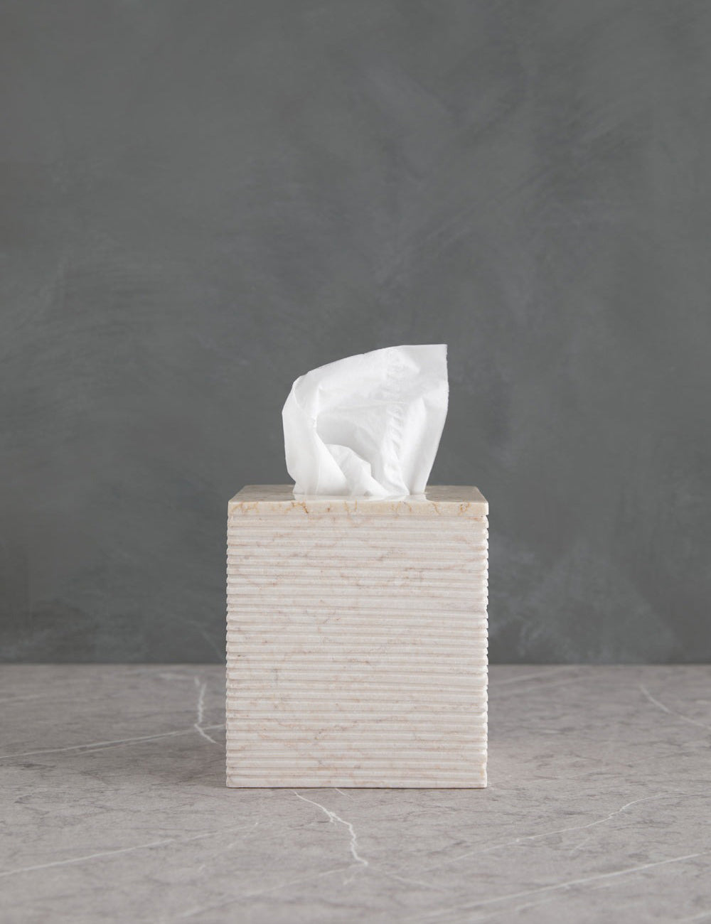 Bela Limestone Bath Accessory | Etched Stone Surface
