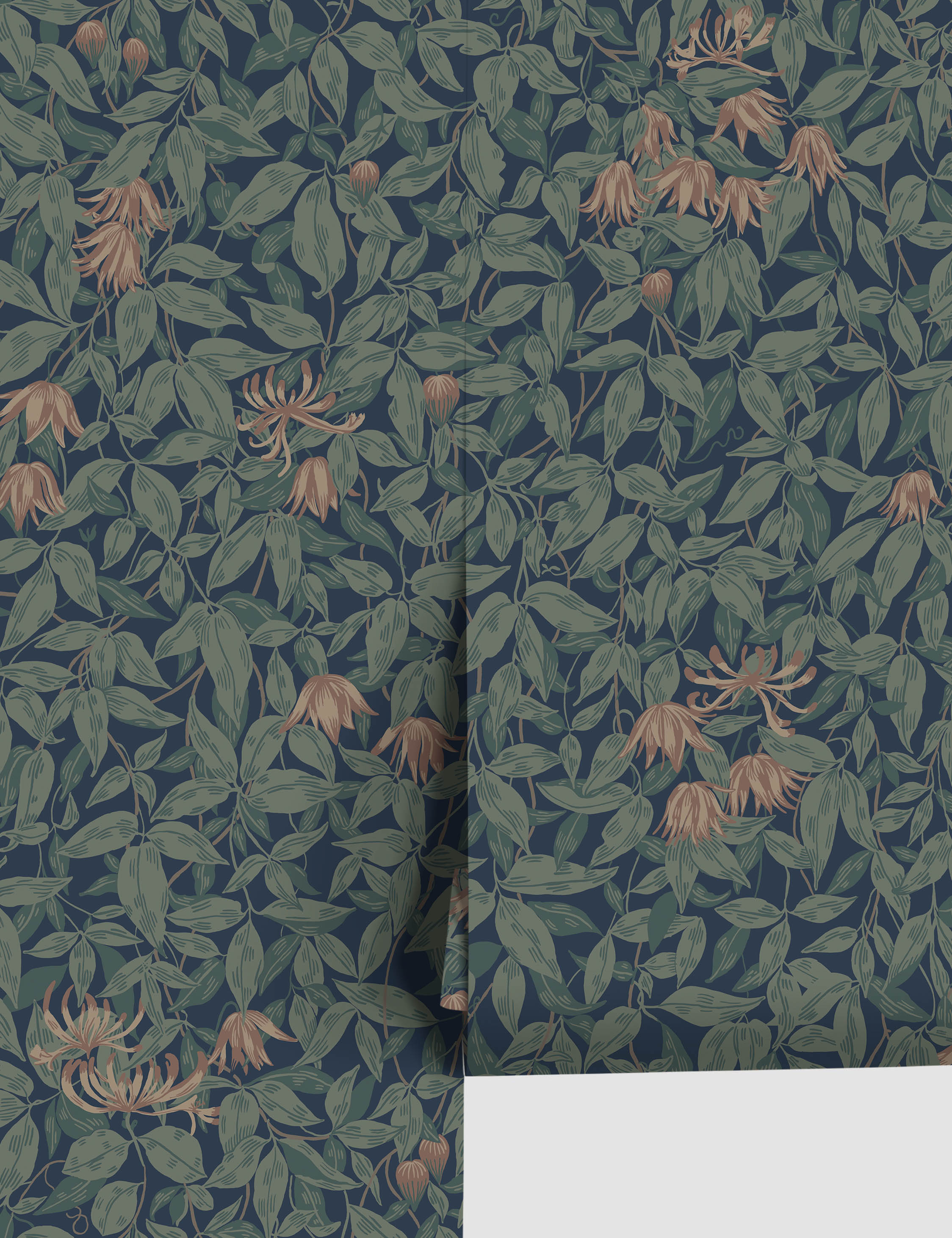 Liora Floral Wallpaper | Clematis & Honeysuckle Design