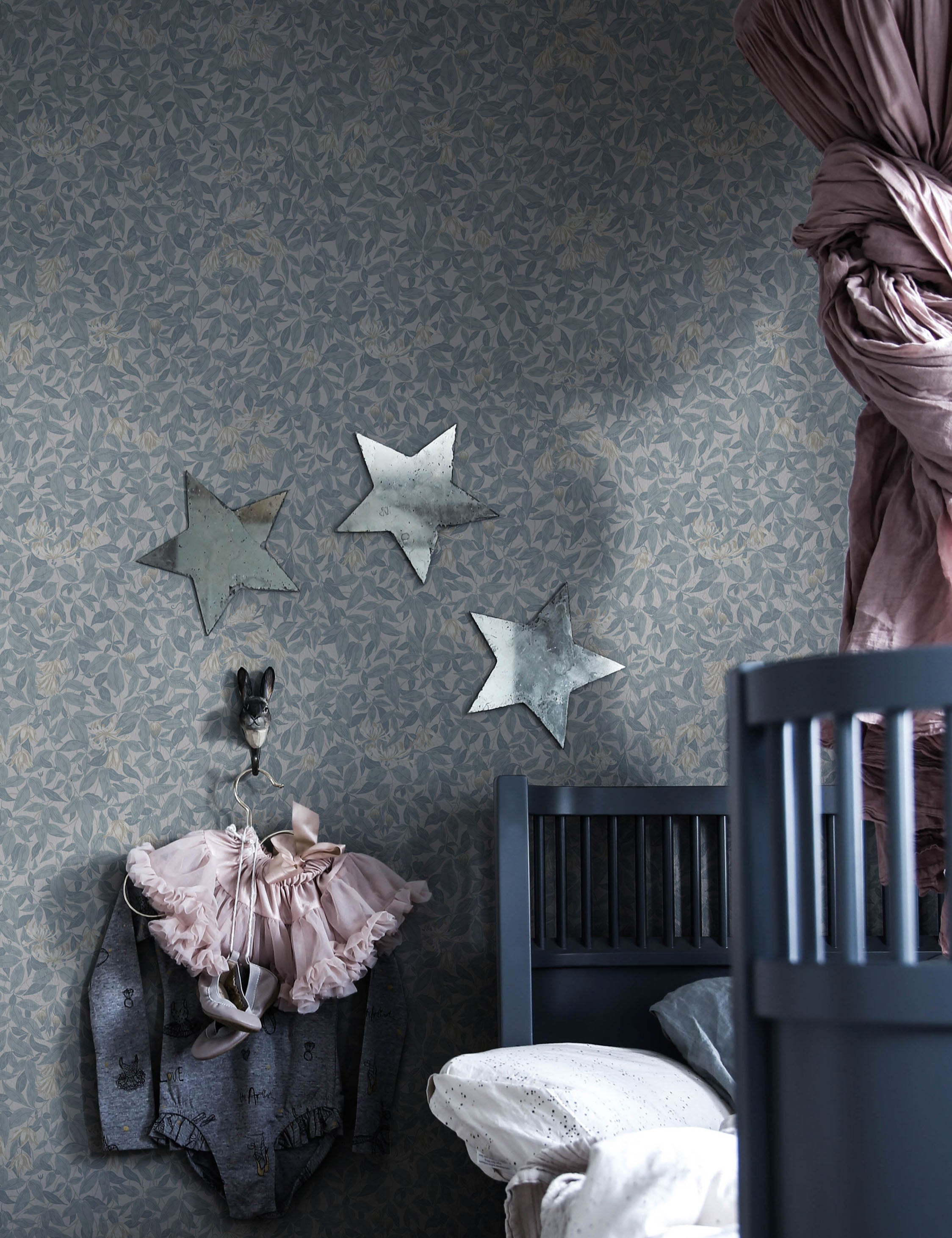 Liora Floral Wallpaper | Clematis & Honeysuckle Design