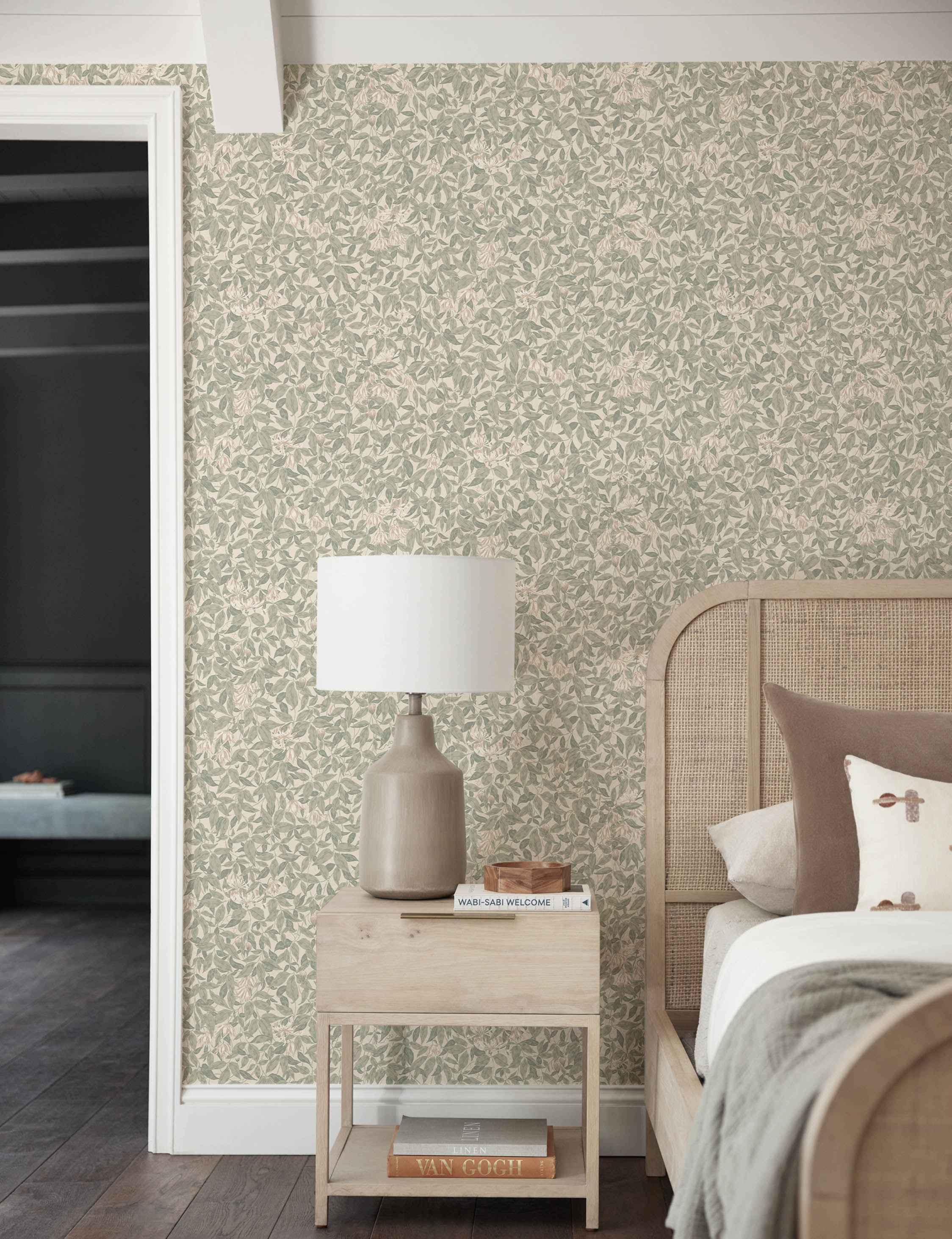 Liora Floral Wallpaper | Clematis & Honeysuckle Design