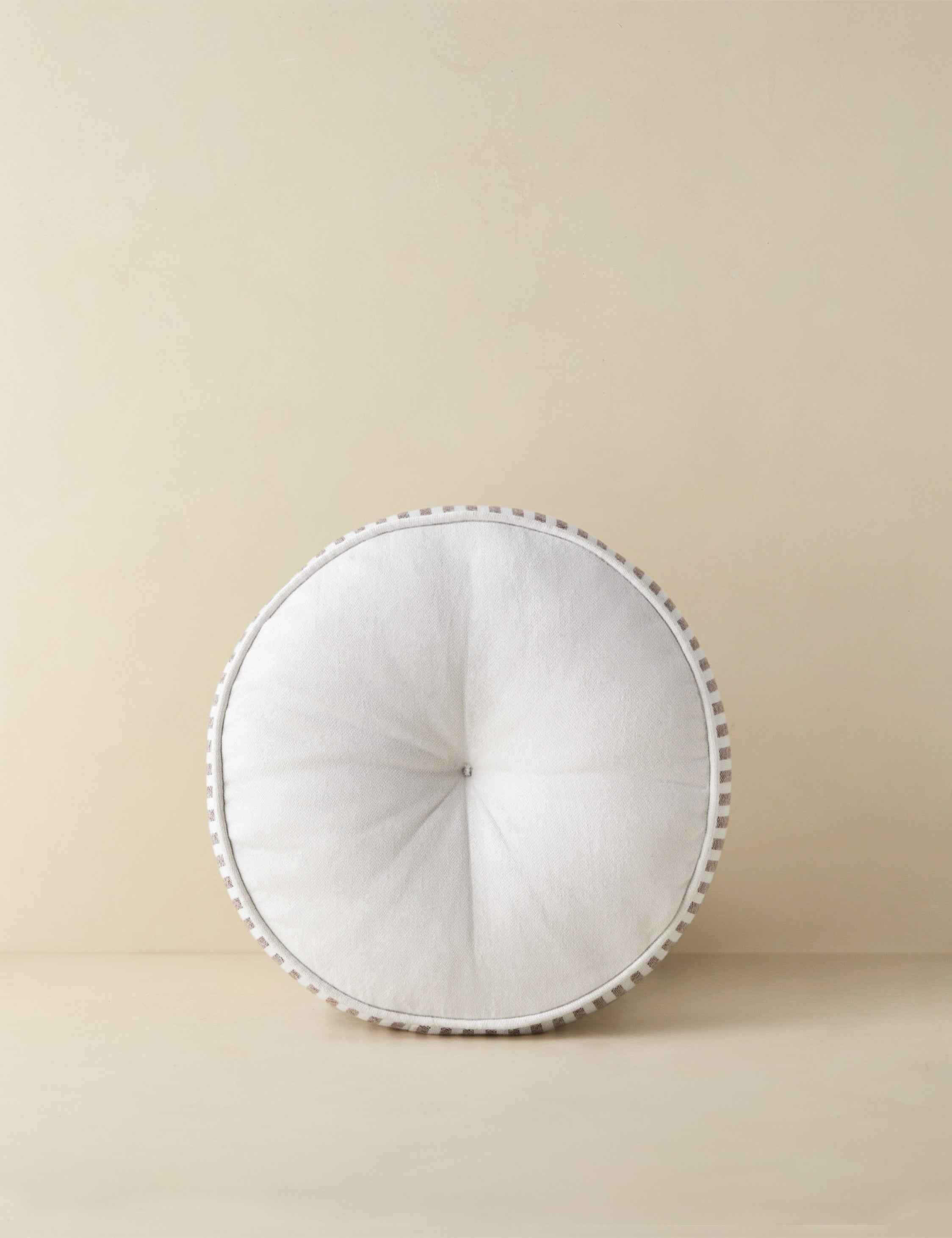 Luna Striped Disc Pillow | Chic Outdoor Accent