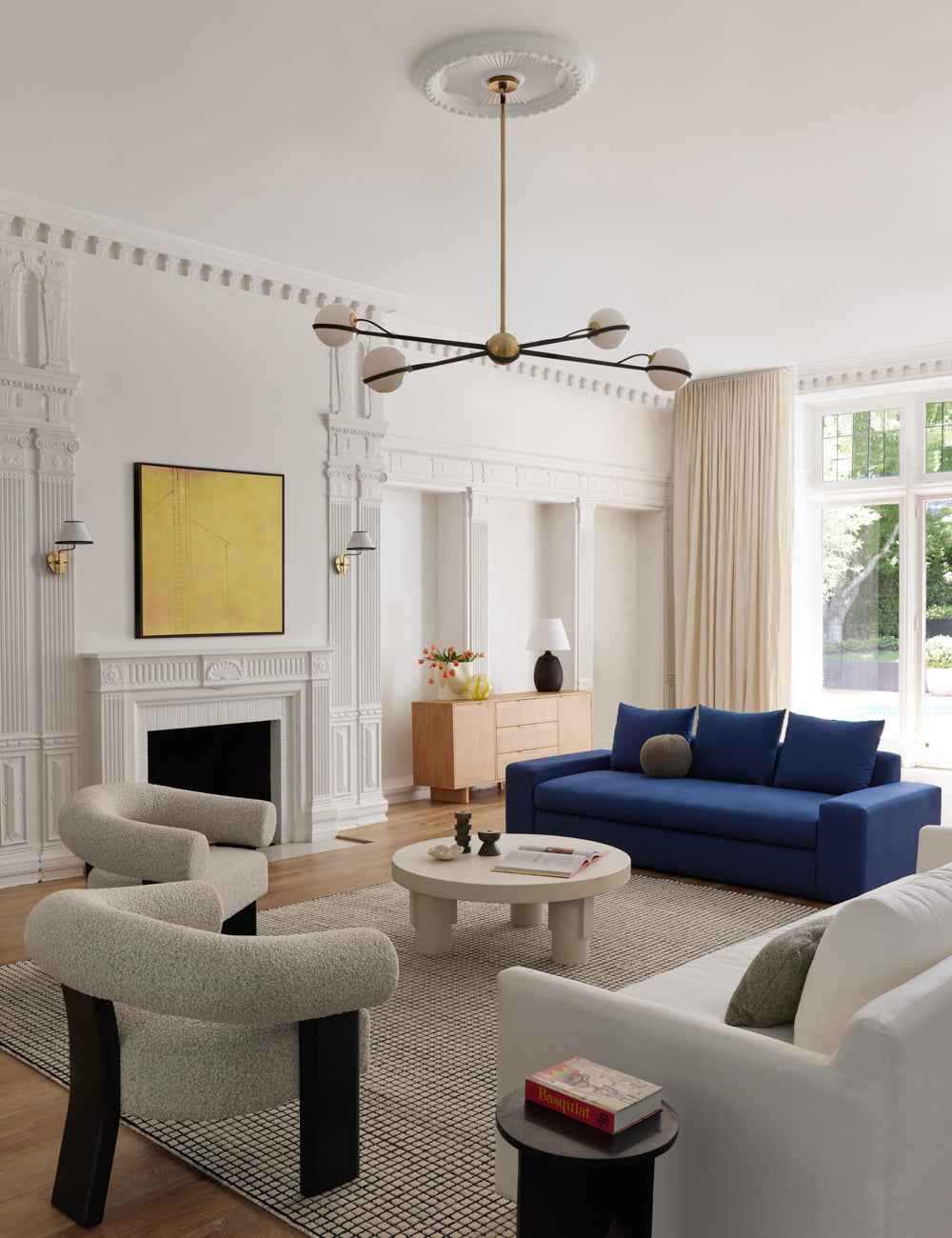 Astra Chandelier | Globe Shades, Brass Hardware