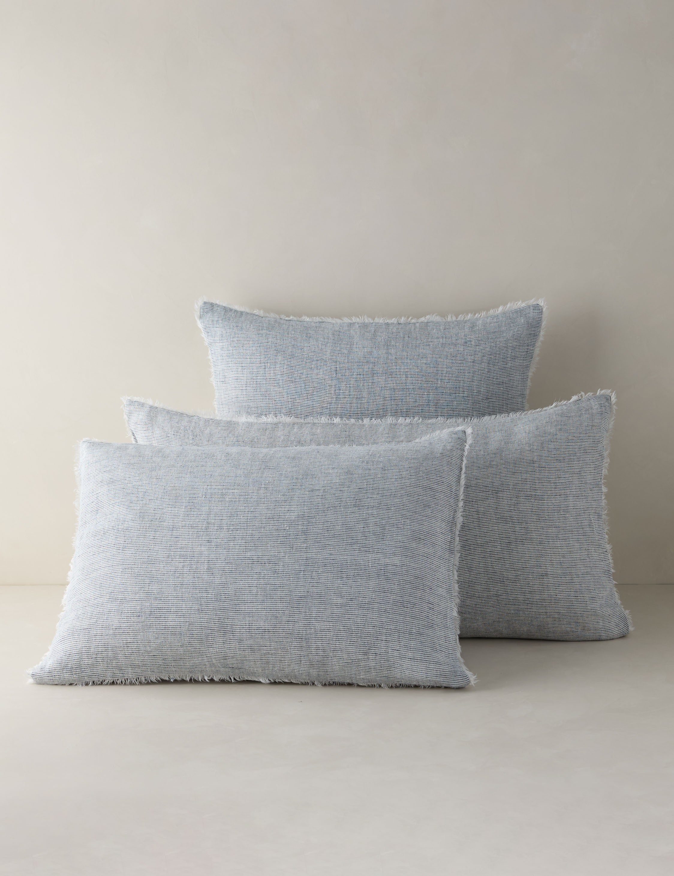 Luna Linen Sham | Heathered Texture, Shell Button Closures