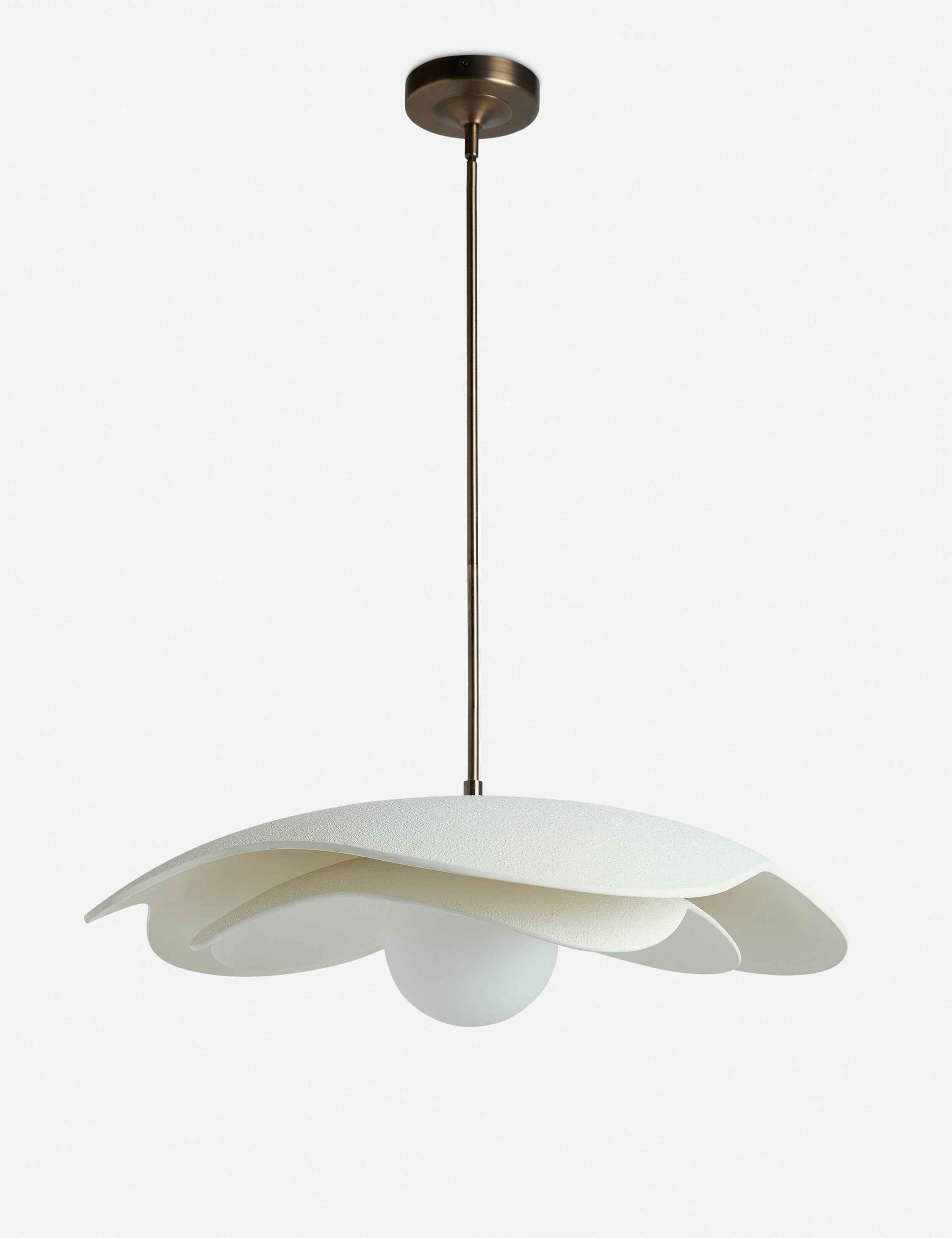 Luna Soft Petal Pendant Light | Matte White, Floral-Inspired Design
