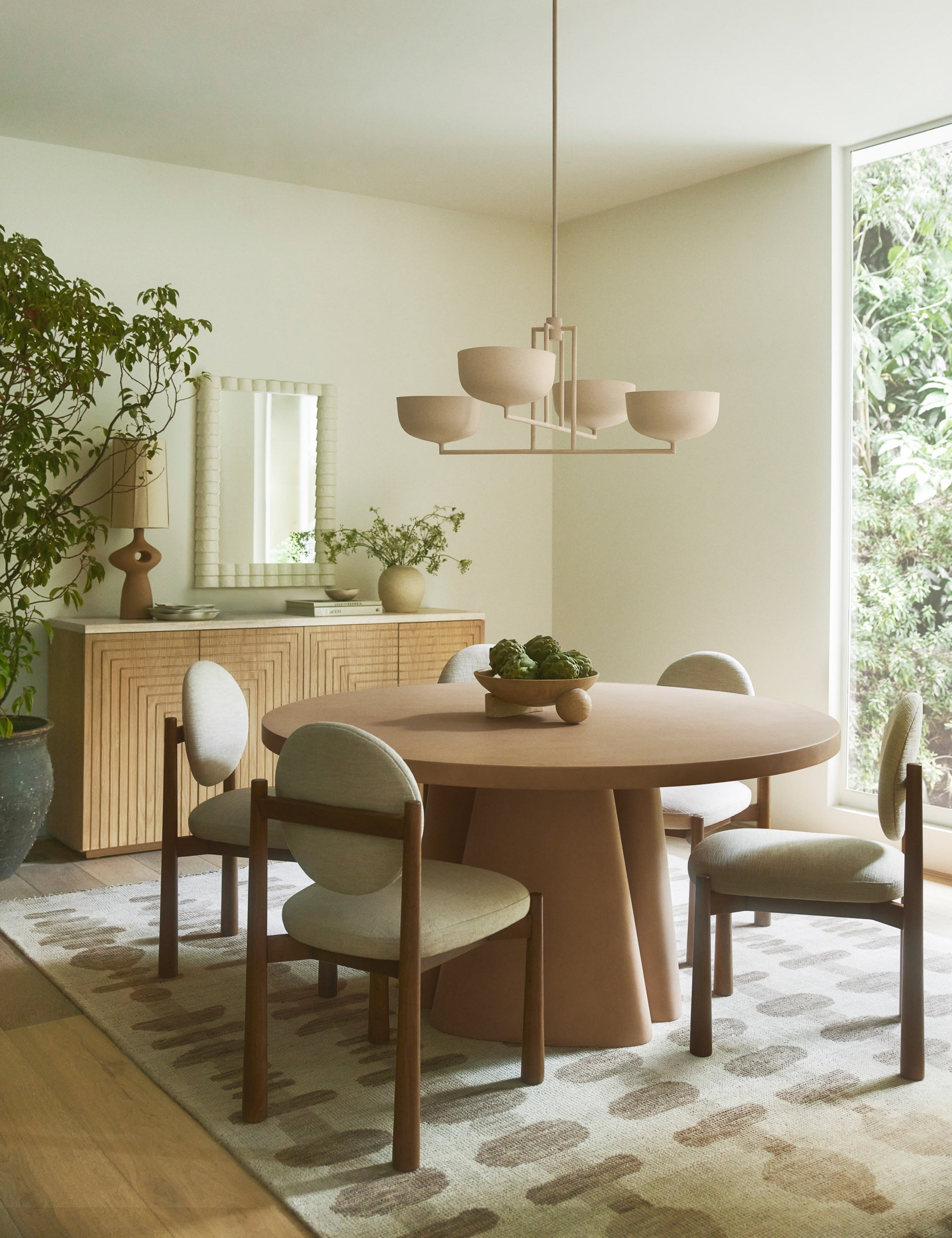 Talon Chandelier | Dome Shades, Angular Frame
