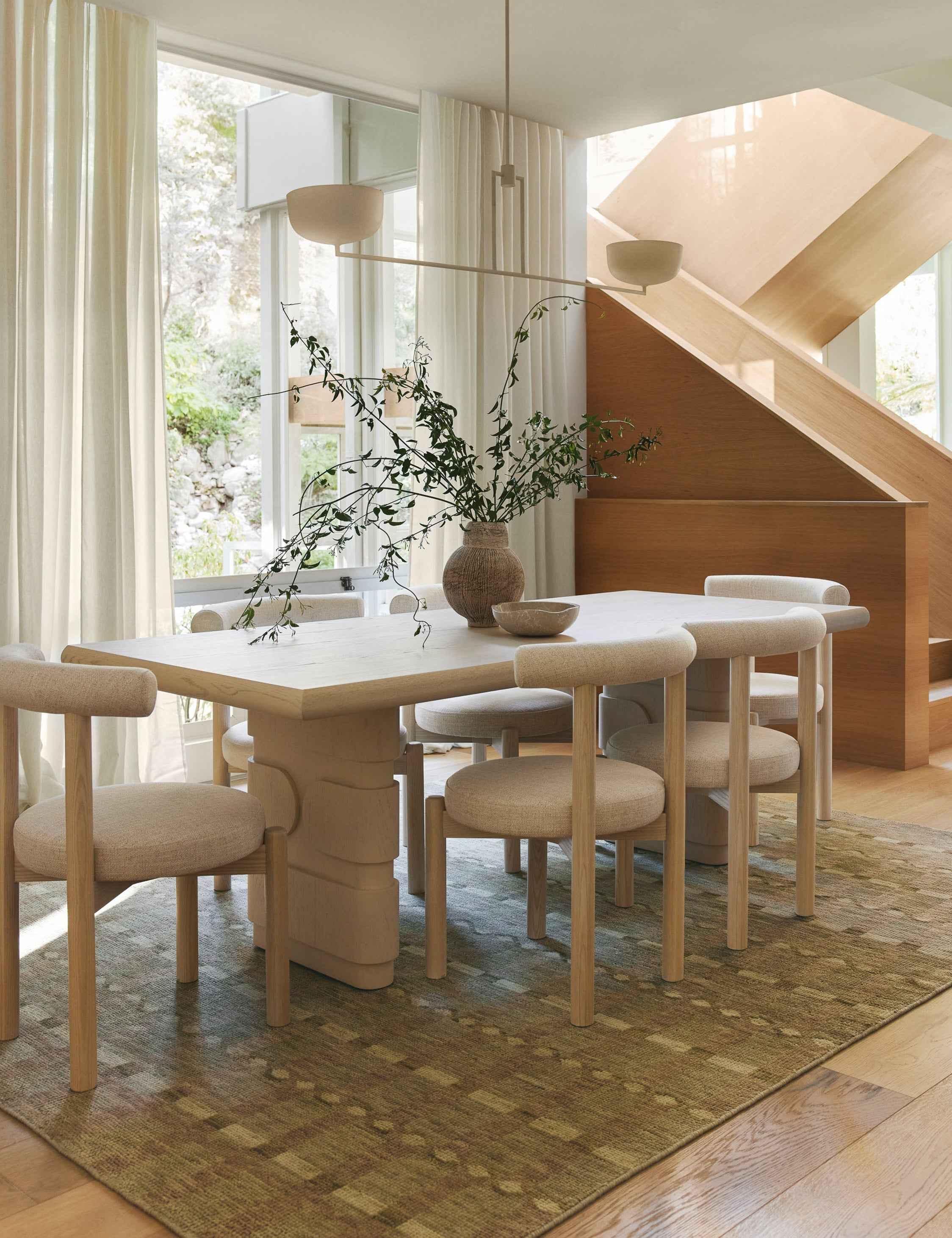 Bello Linear Chandelier | Dome Shades, Angular Frame