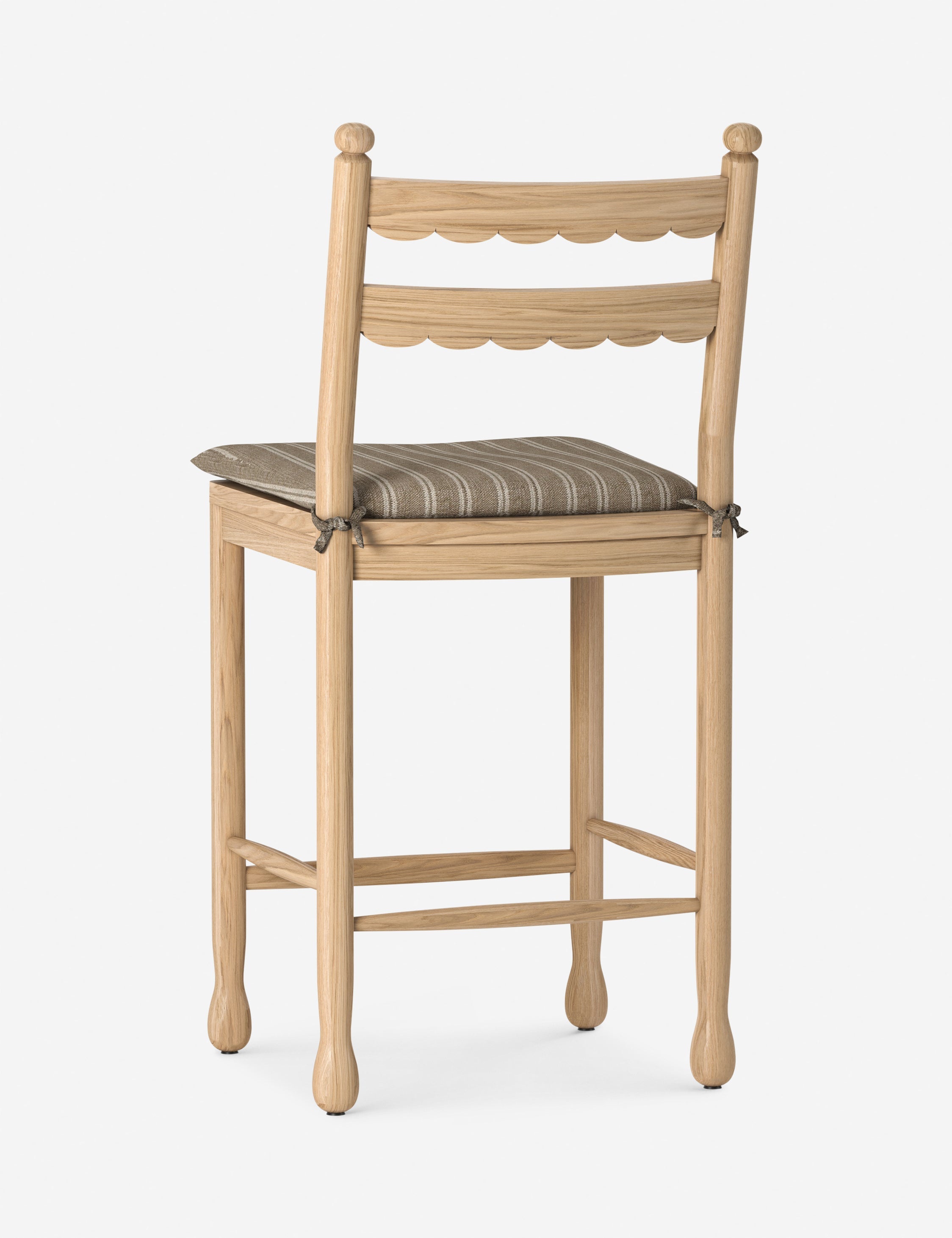 Dorian Counter Stool | Vintage-Inspired Scalloped Back