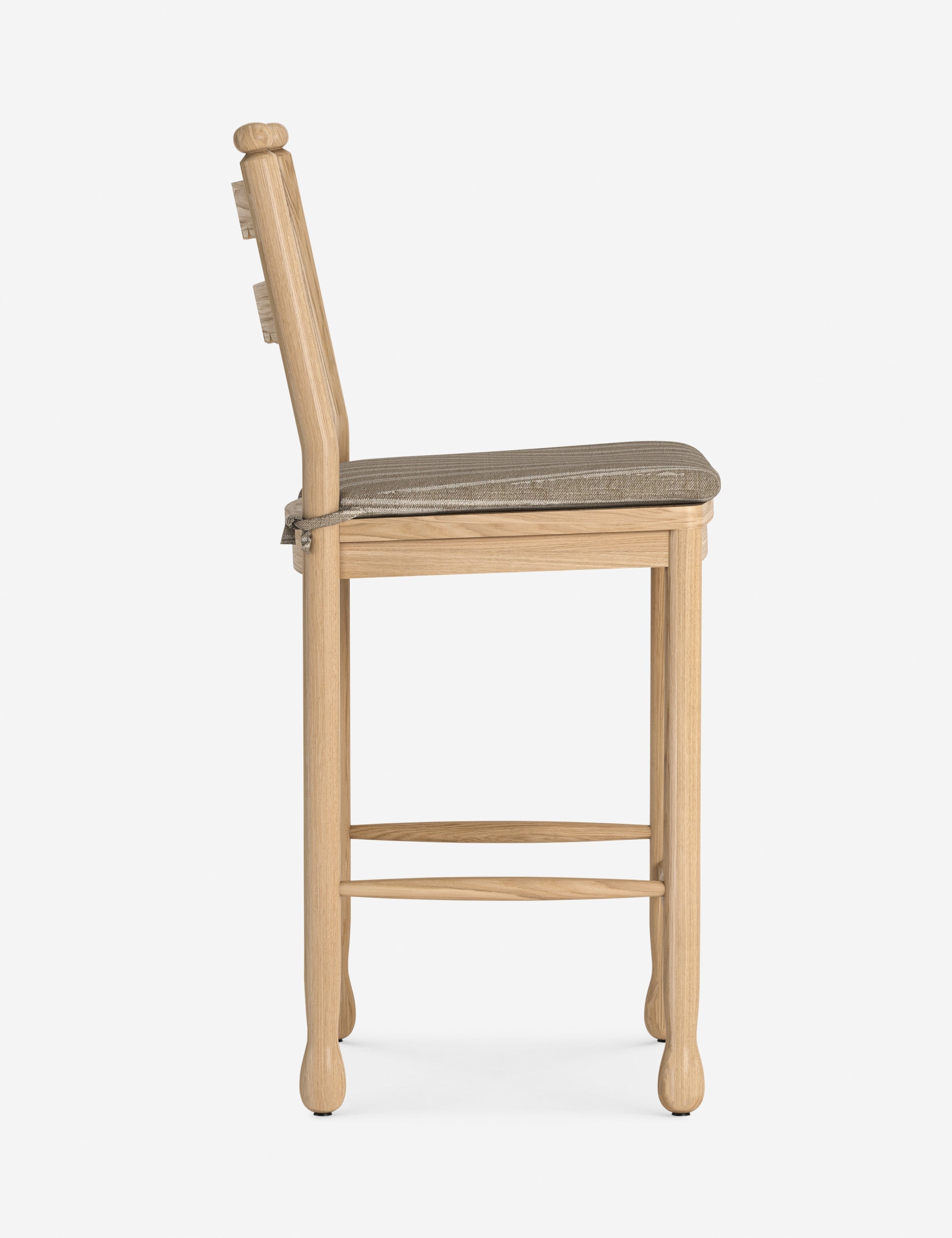 Dorian Counter Stool | Vintage-Inspired Scalloped Back