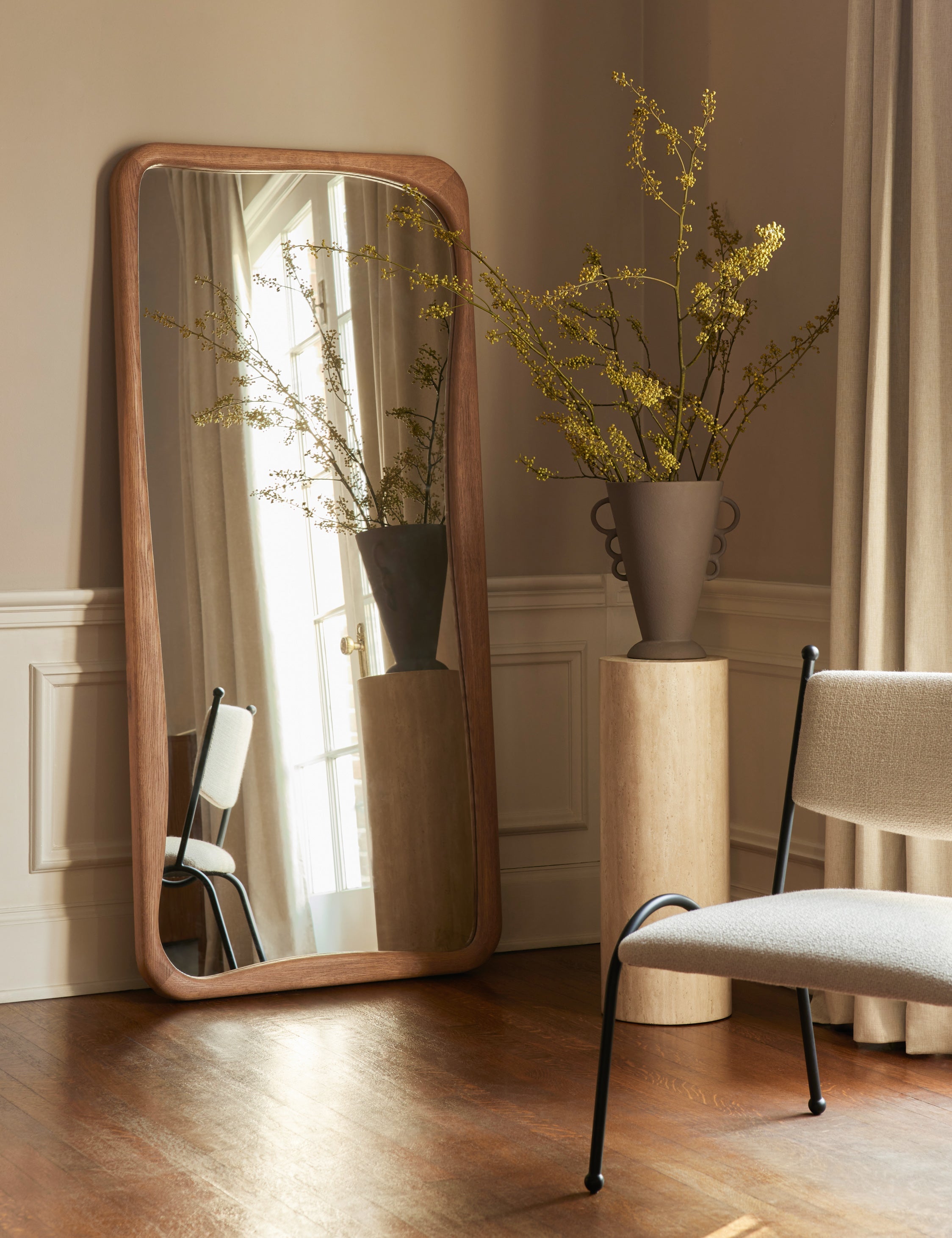 Galilea Floor Mirror | Solid Wood Frame, Organic Warmth