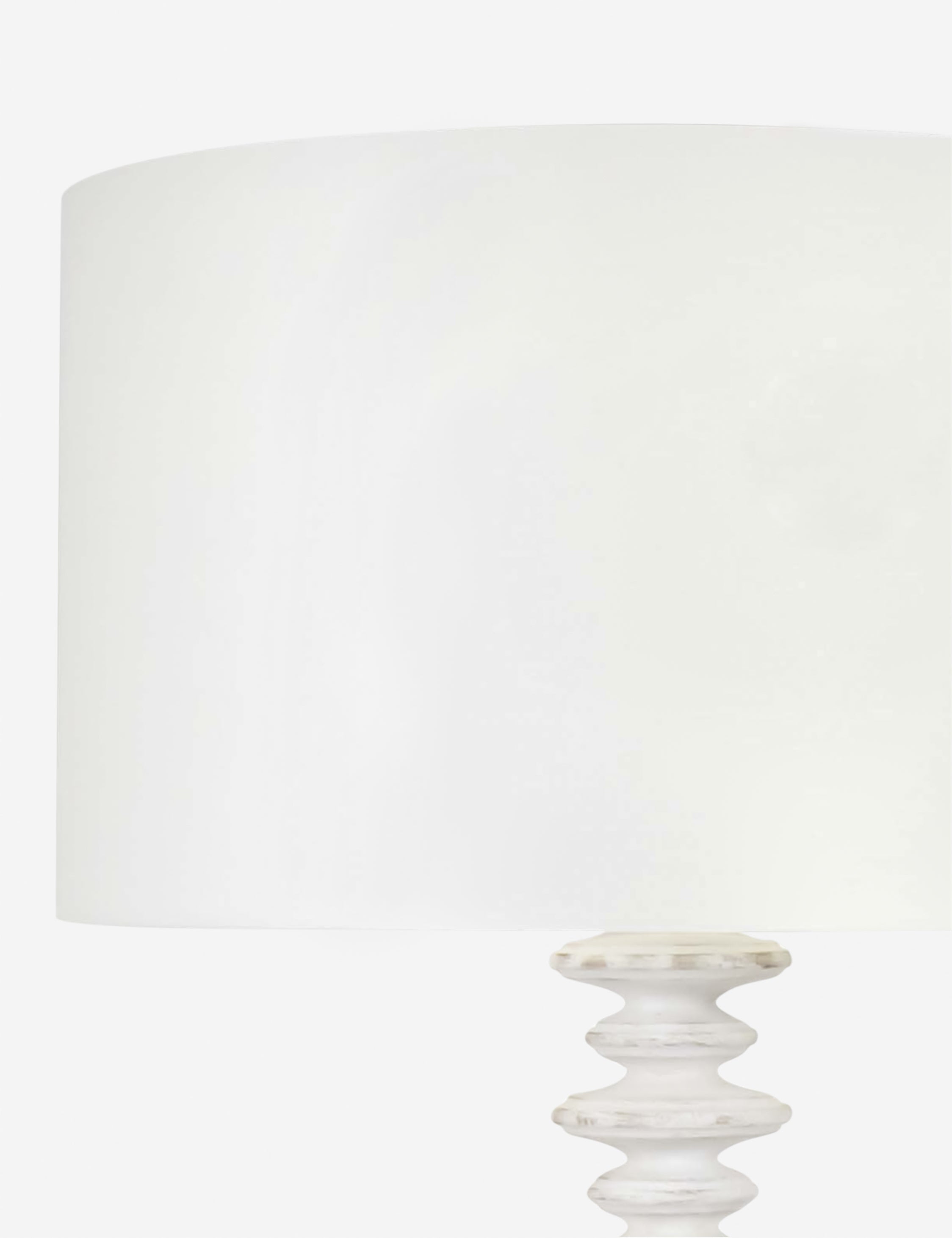 Fino Floor Lamp | Textured Wooden Bands, Linen Drum Shade