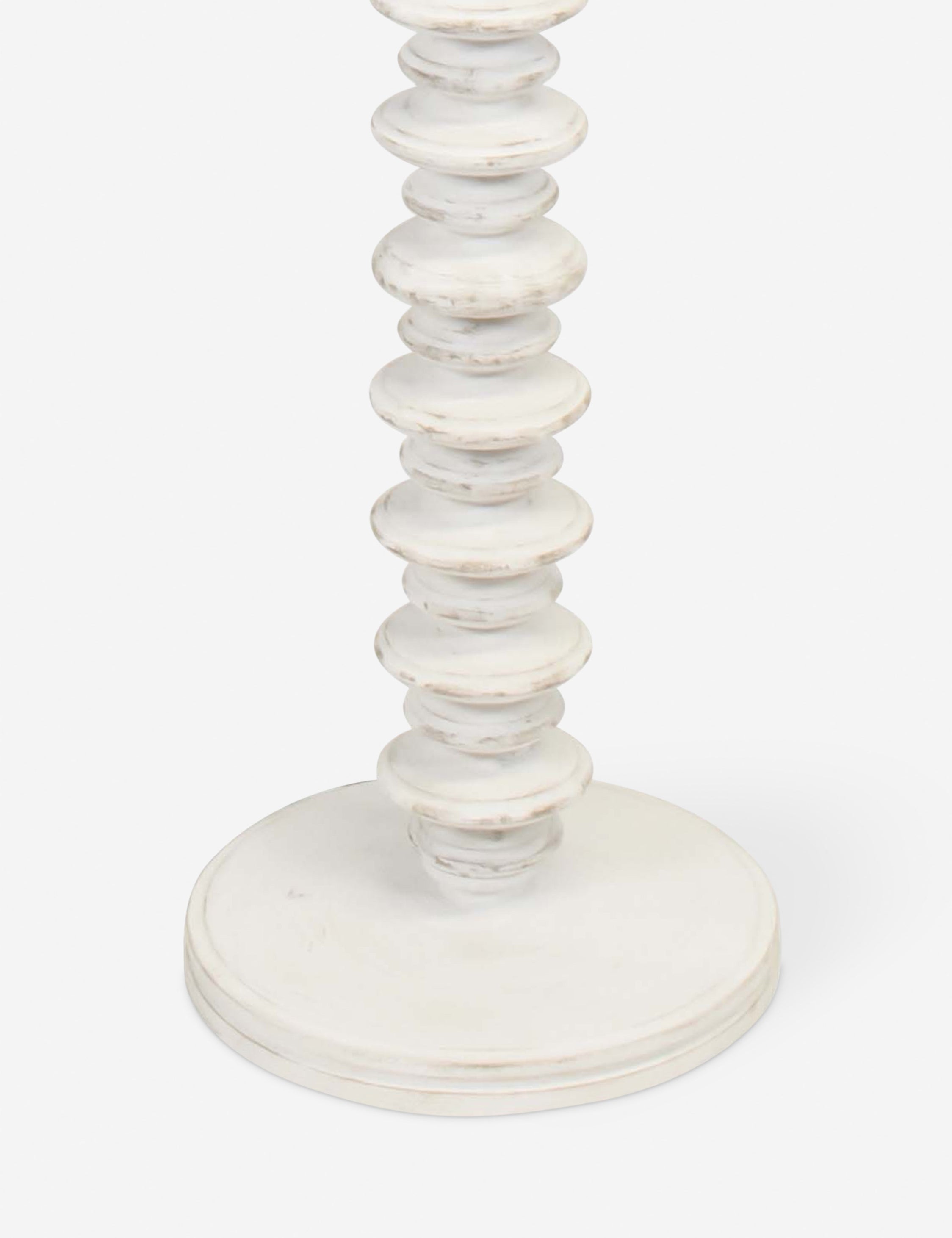 Fino Floor Lamp | Textured Wooden Bands, Linen Drum Shade