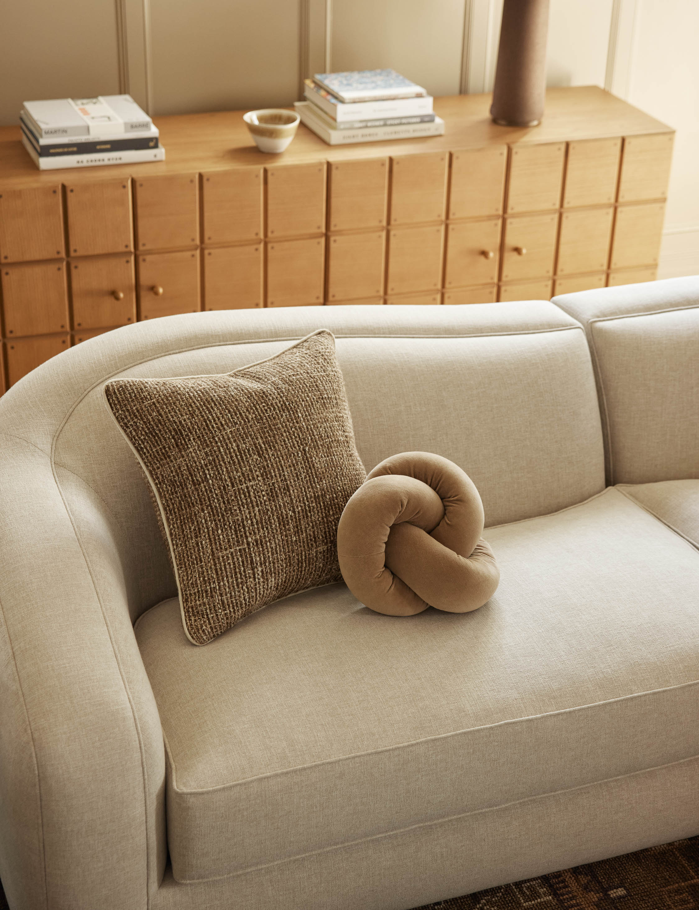 Dewey Velvet Pillow | Knotted Design, Chic Accent for Modern Decor