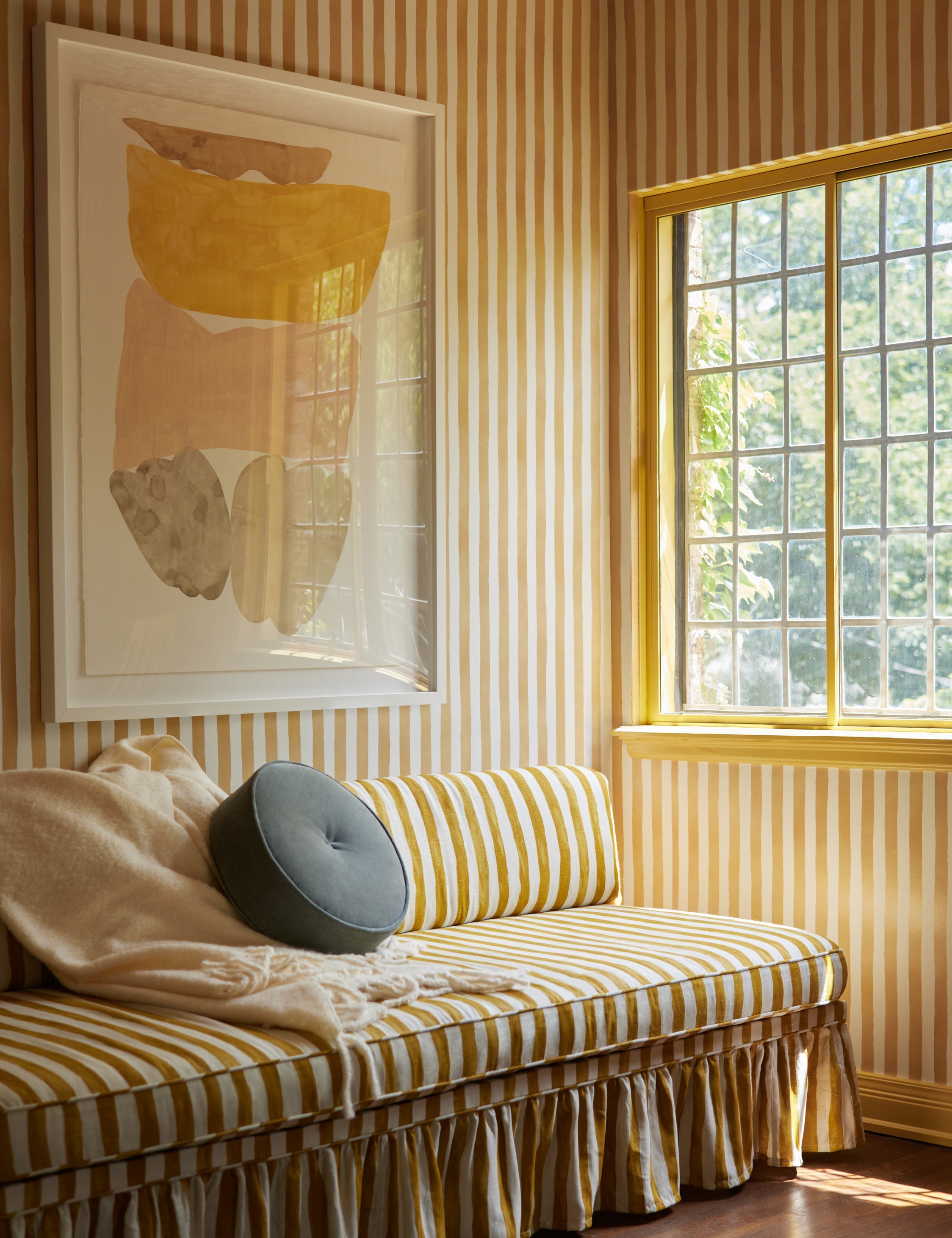 Bela Painterly Stripe Wallpaper | Organic-Inspired Design
