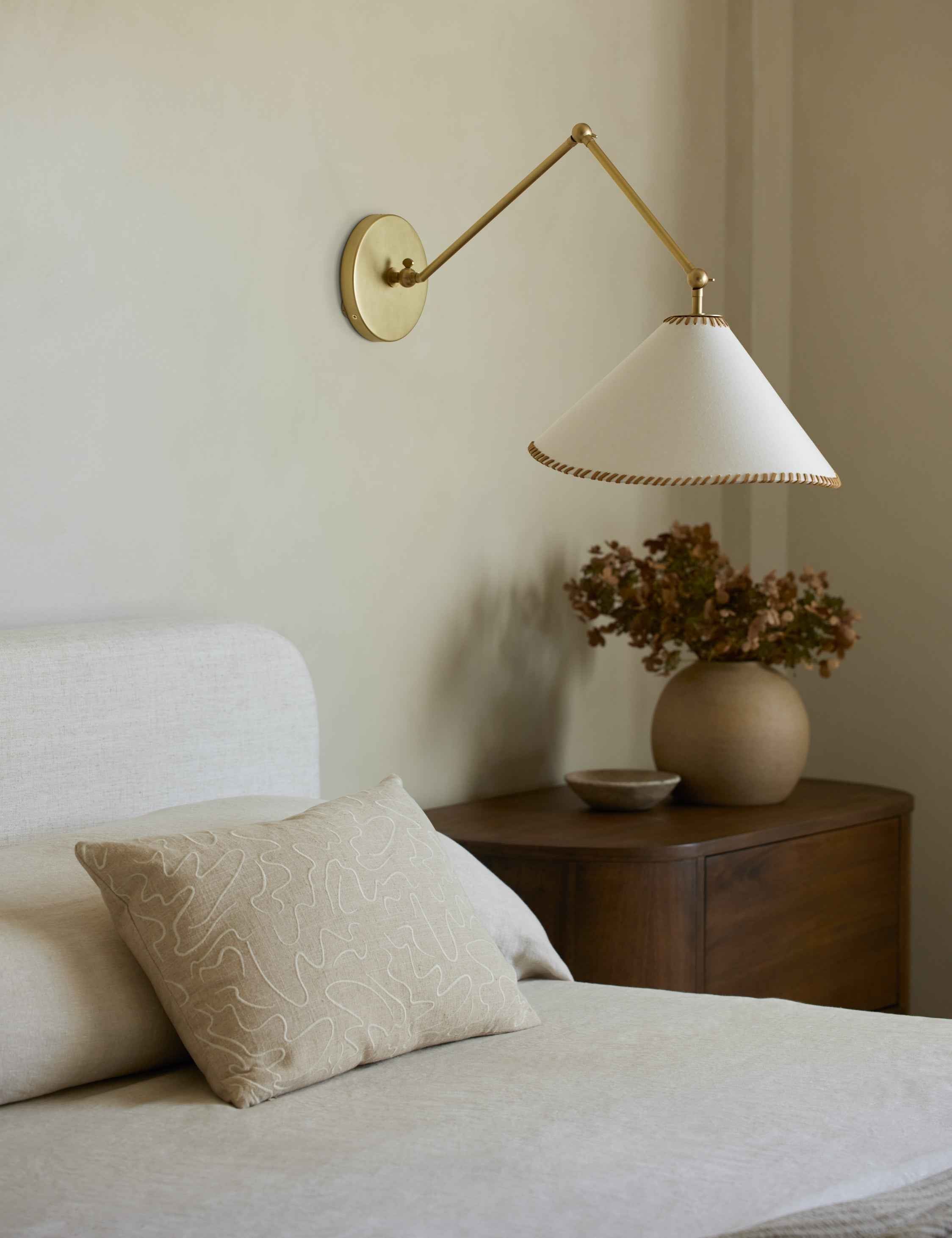 Aria Adjustable Sconce | Artisan Textured Shade, Directional Light
