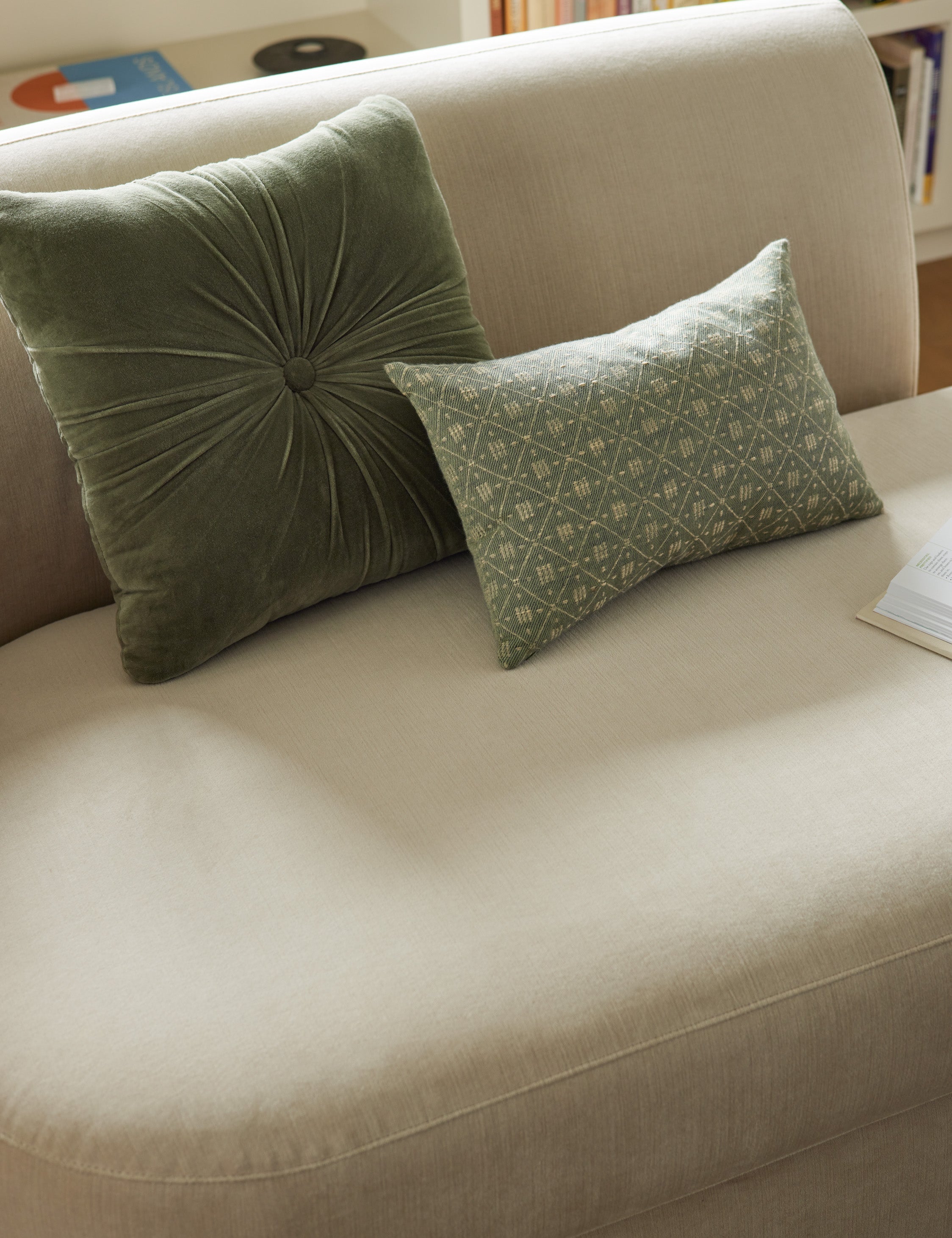 Milo Velvet Pillow | Button-Tufted Design, Chic Accent