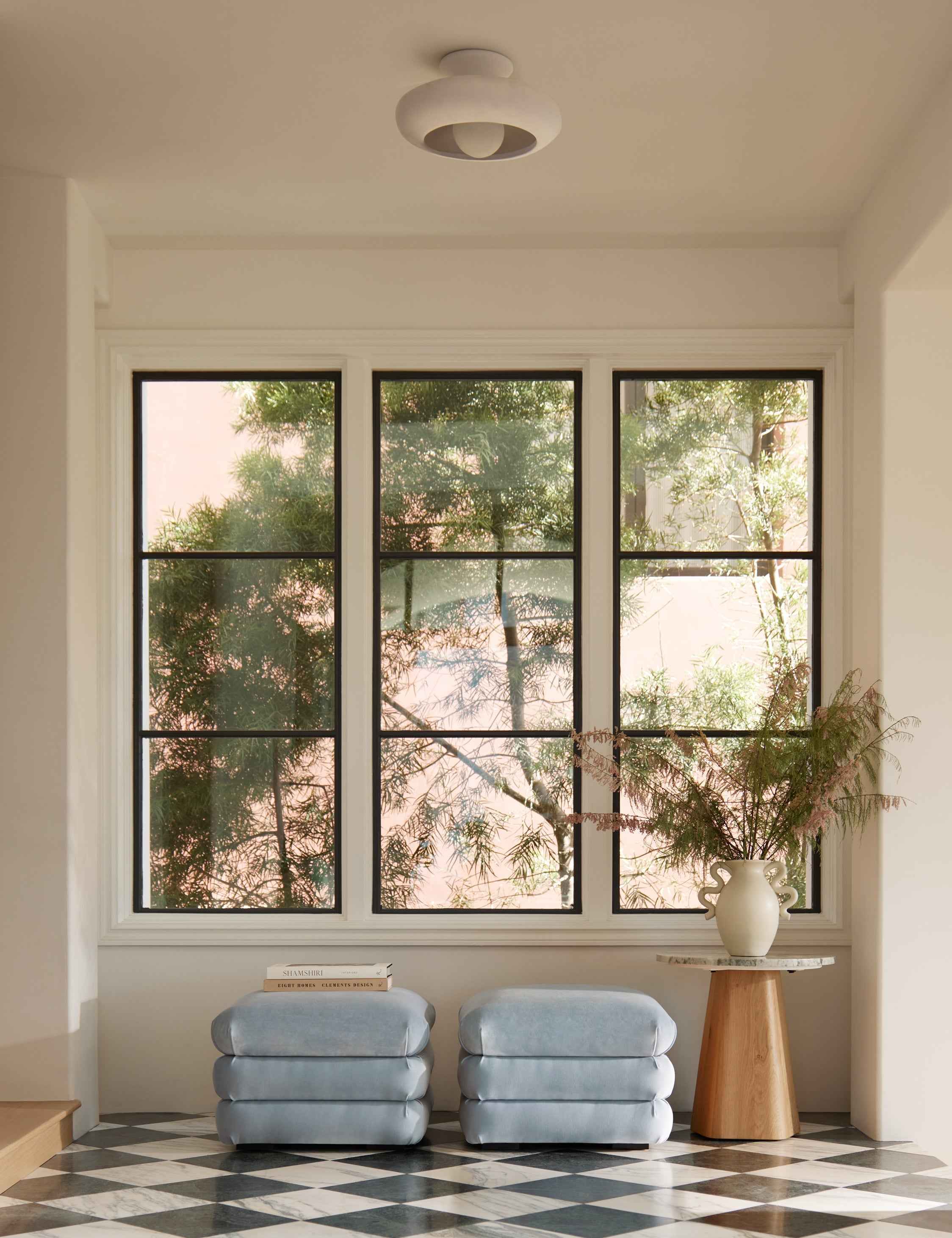 Olea Flush Mount Light | Ceramic Pottery, Textured Finish