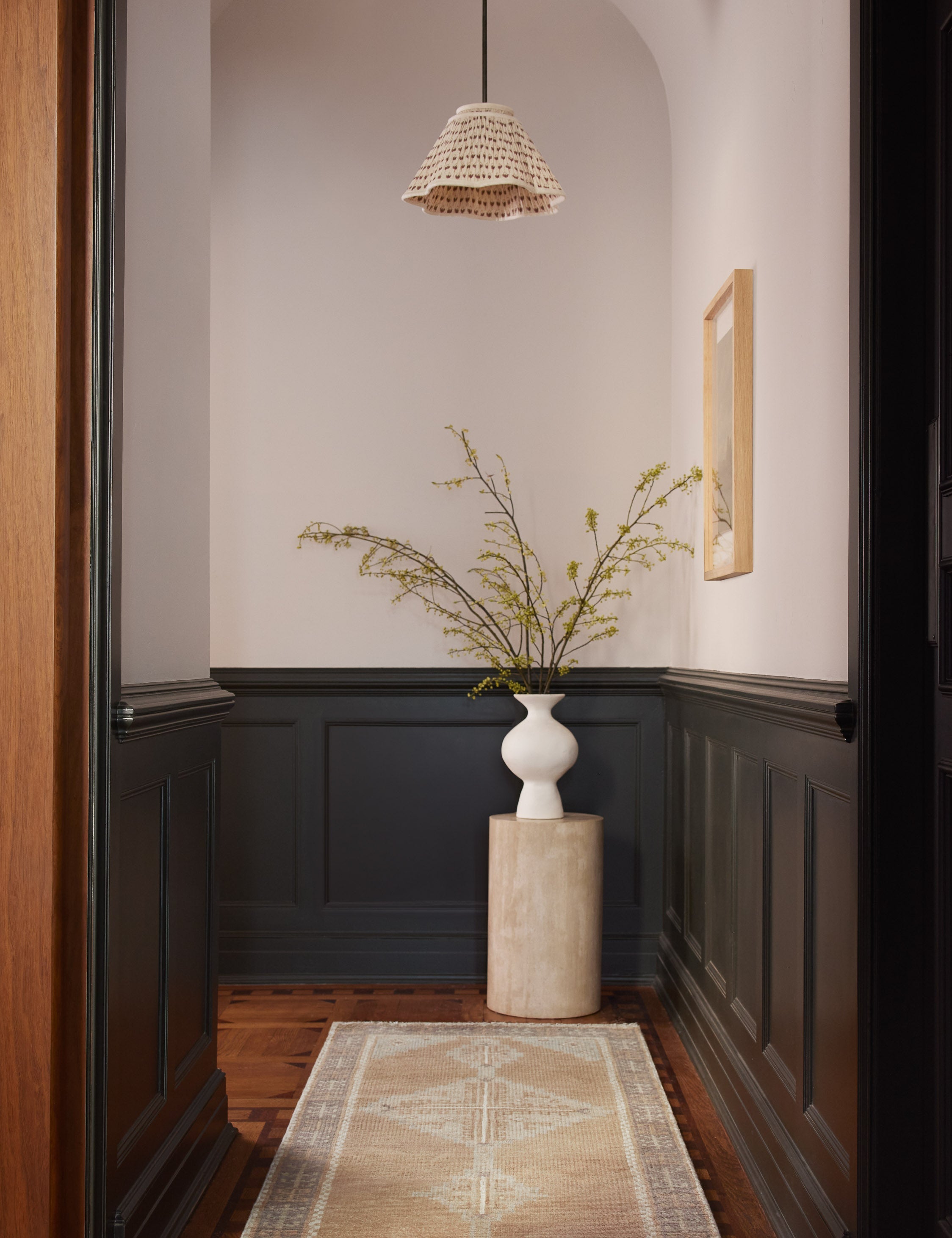 Juno Pendant Light | Floral Print Pleated Shade