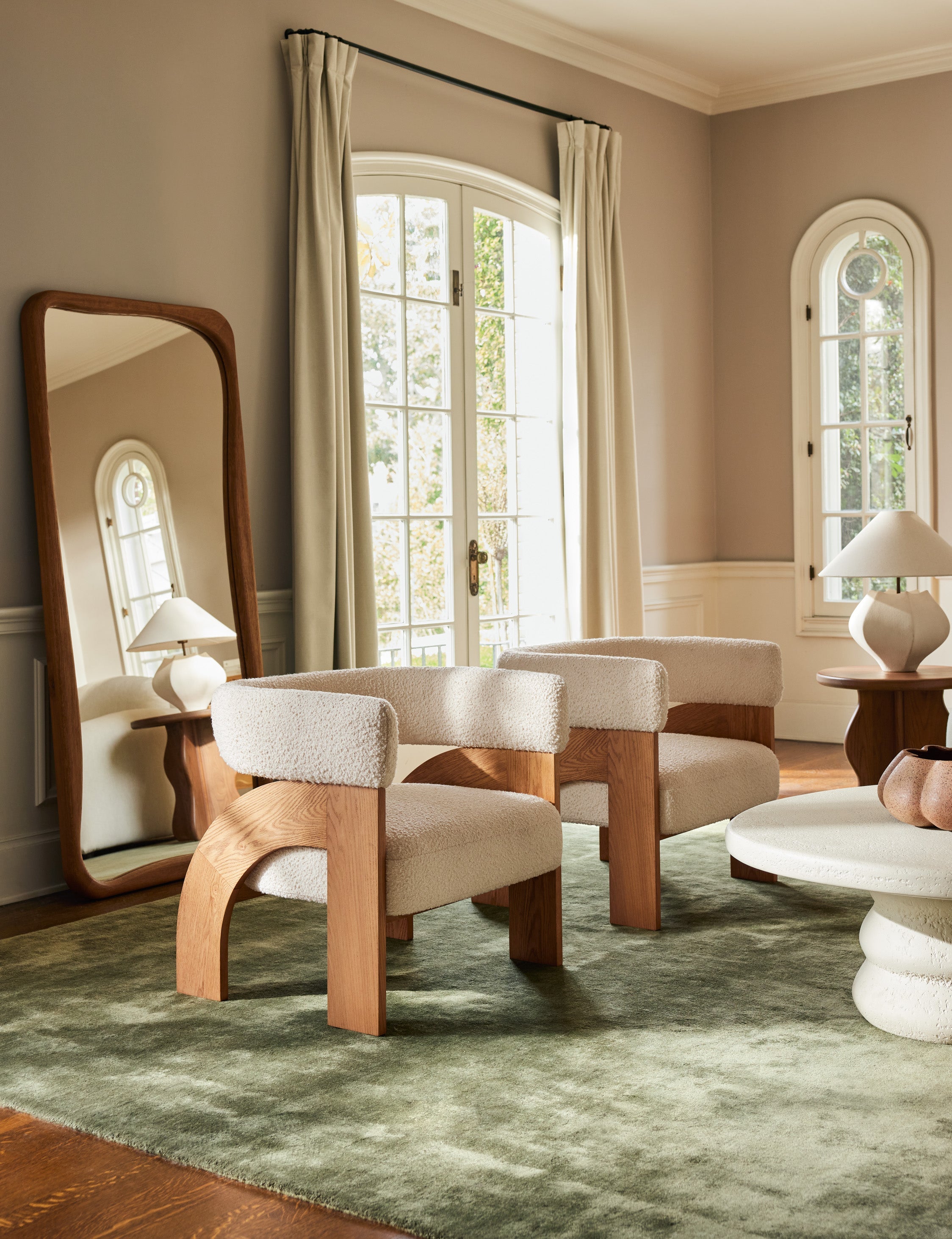 Galilea Floor Mirror | Solid Wood Frame, Organic Warmth