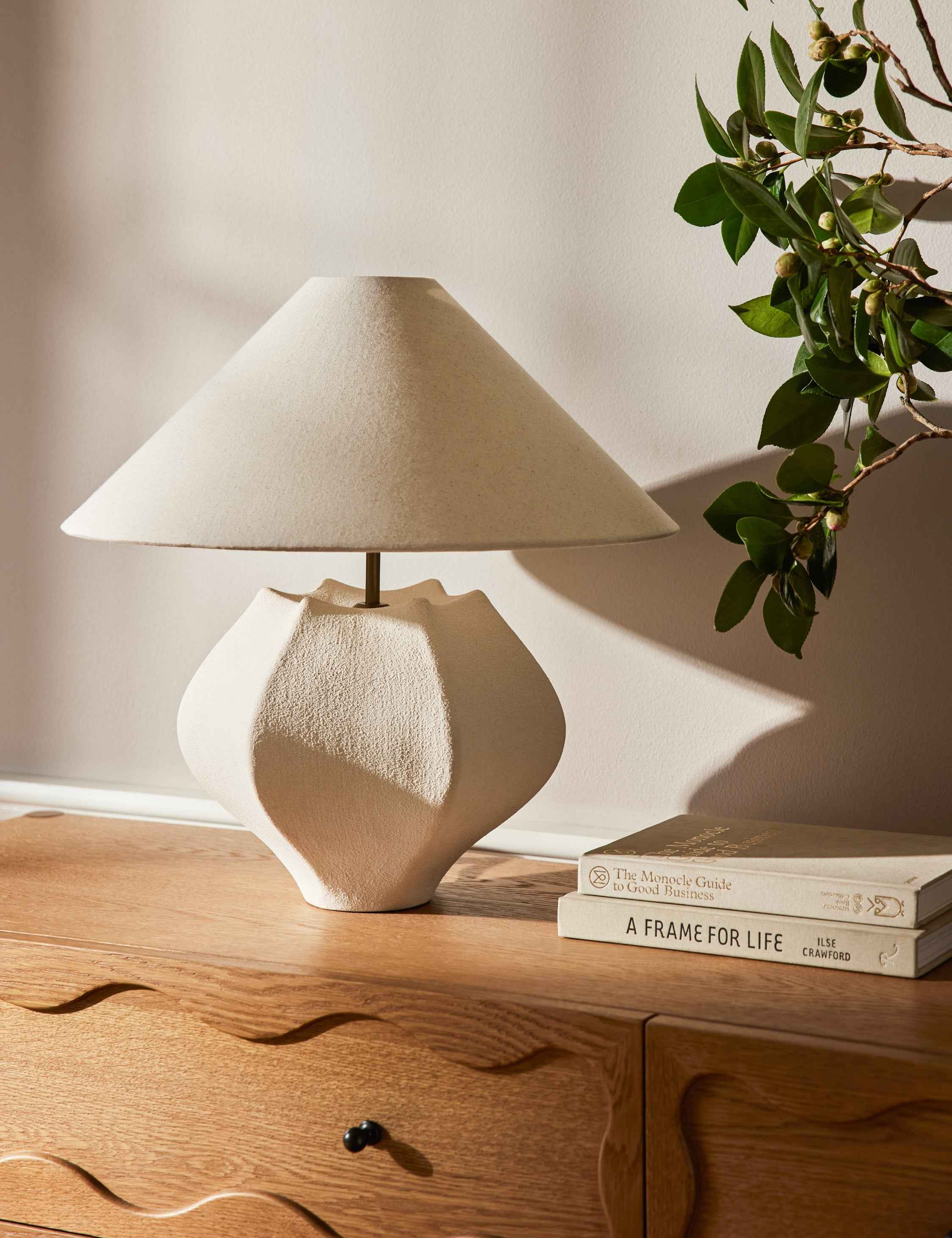 Punto Table Lamp | Ceramic Design with Linen Shade