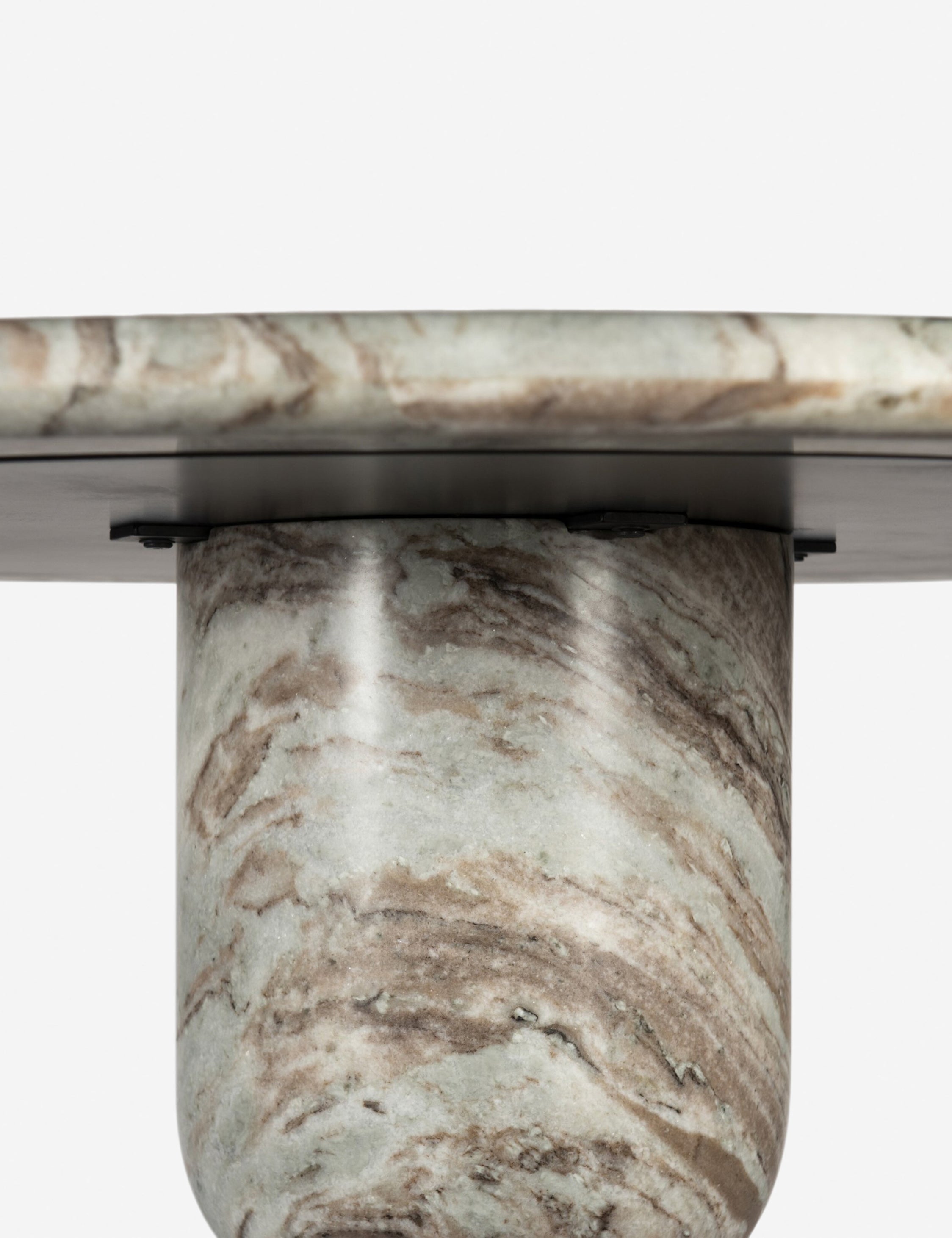 Fino Round Dining Table | Sculpted Pedestal, Elegant Curves