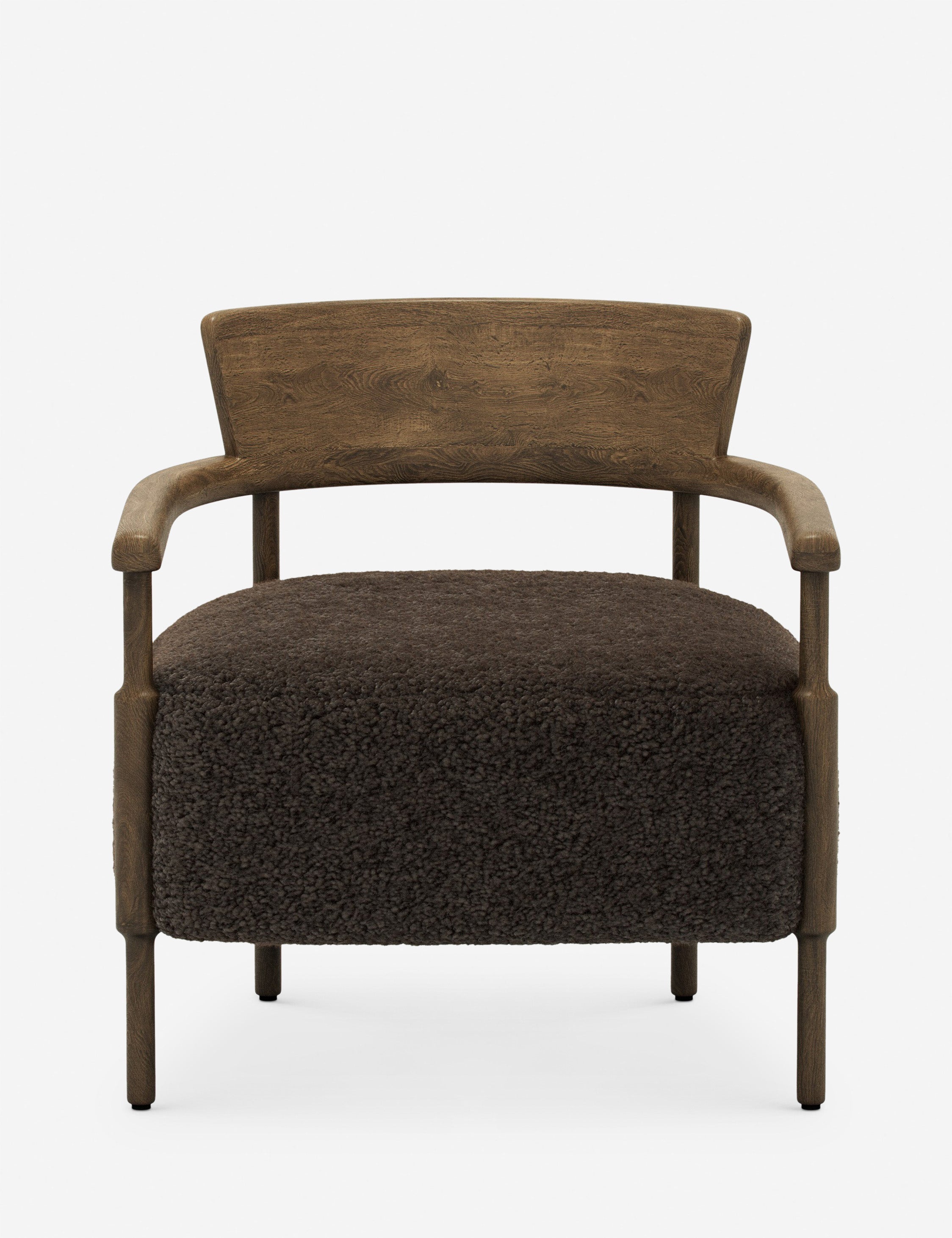 Bela Accent Chair | Solid Oak Frame, Natural Shearling Upholstery