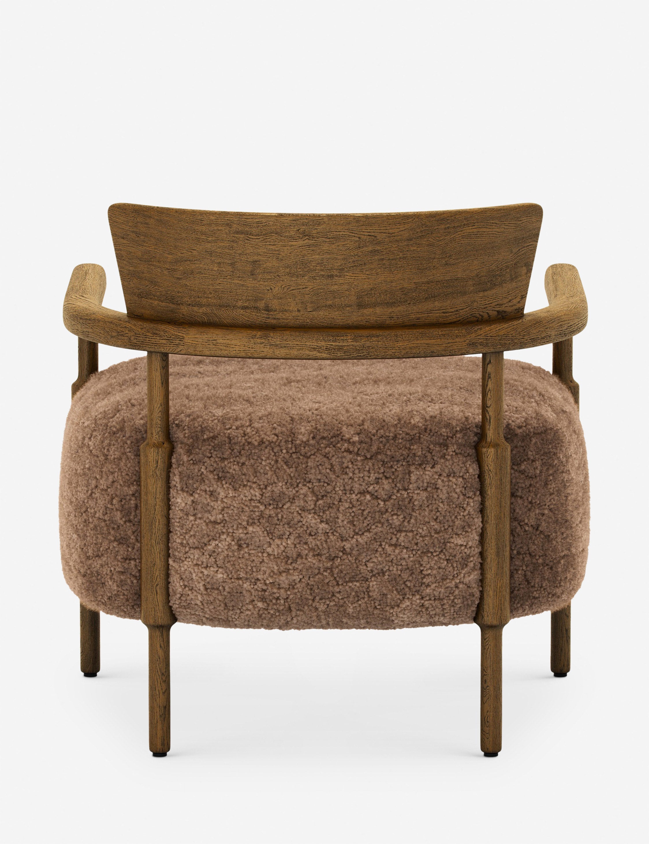 Bela Accent Chair | Solid Oak Frame, Natural Shearling Upholstery