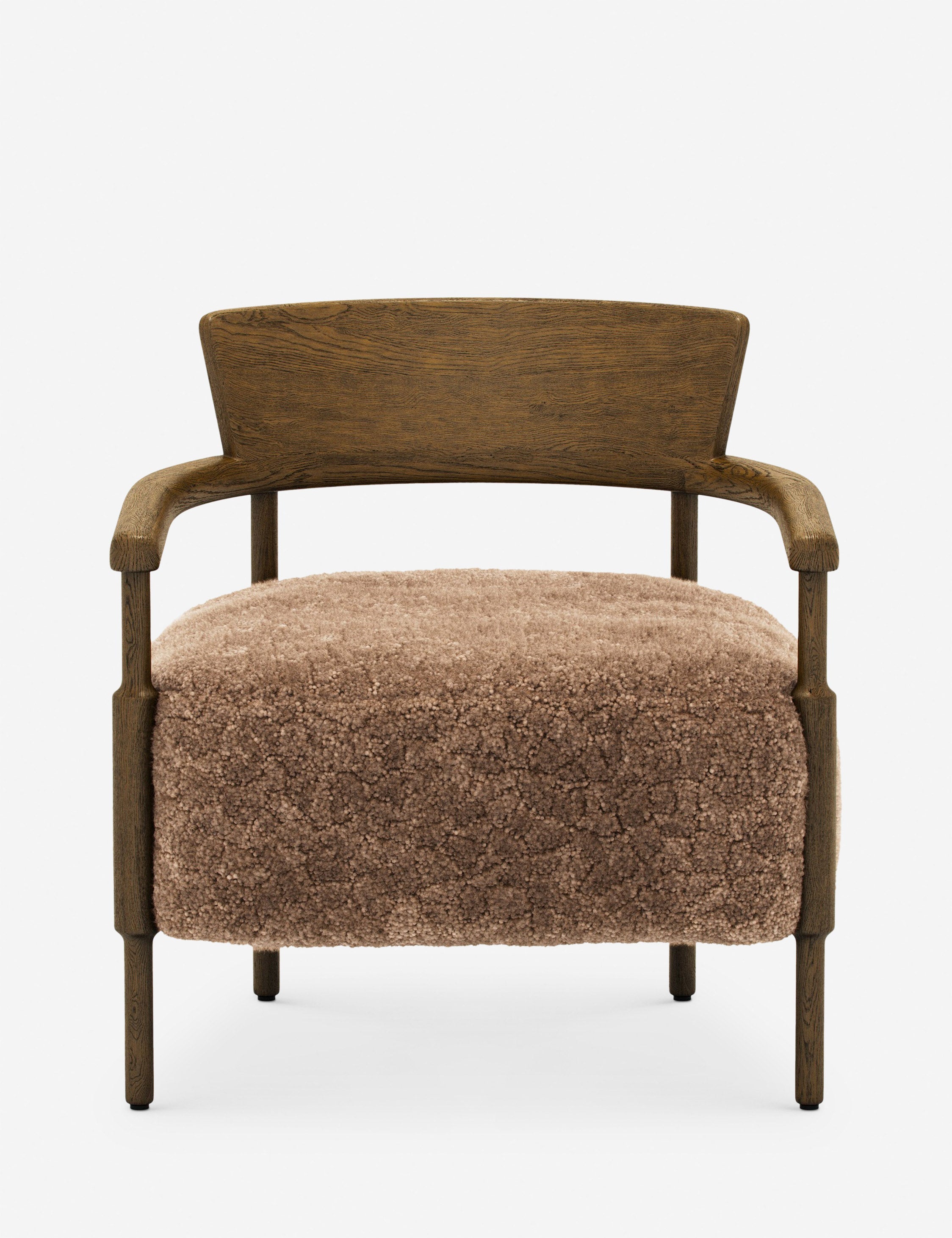 Bela Accent Chair | Solid Oak Frame, Natural Shearling Upholstery